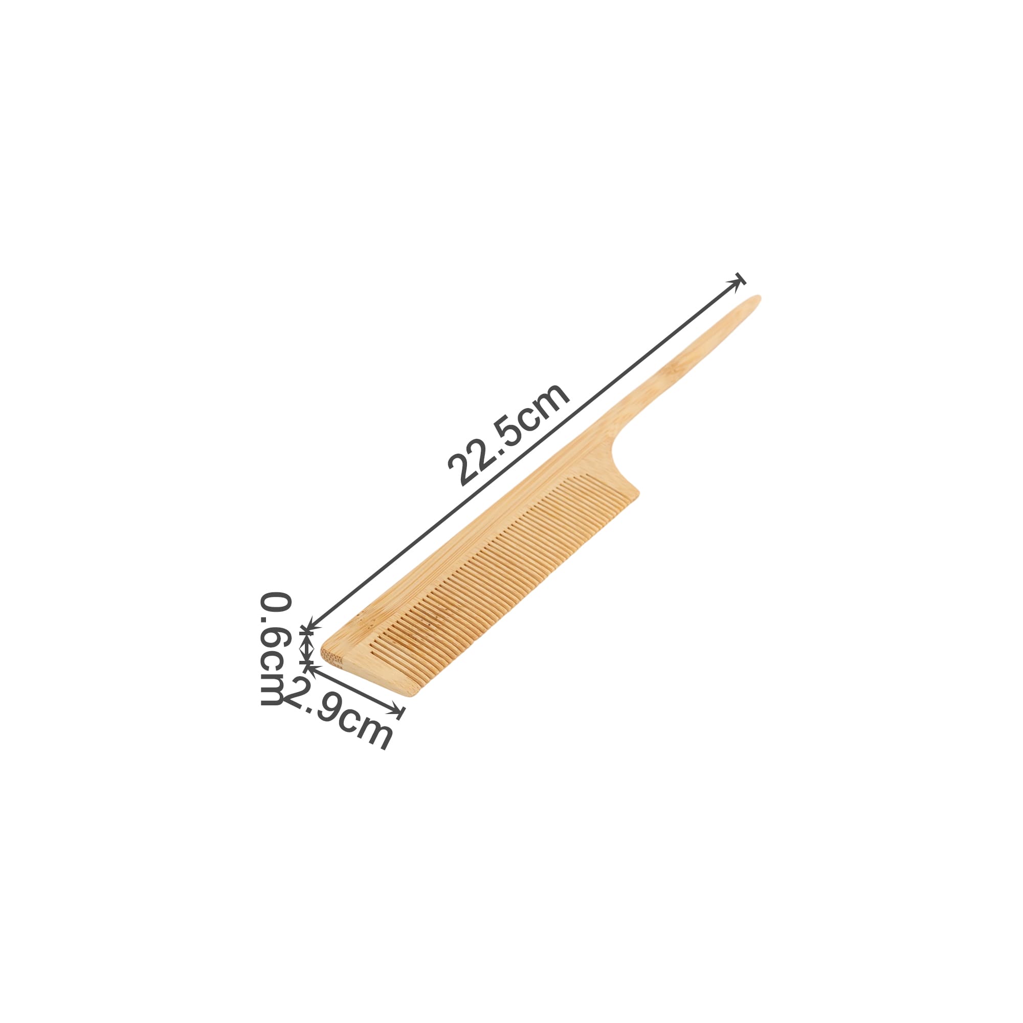 Alternative view of Bamboo Rat Tail Comb