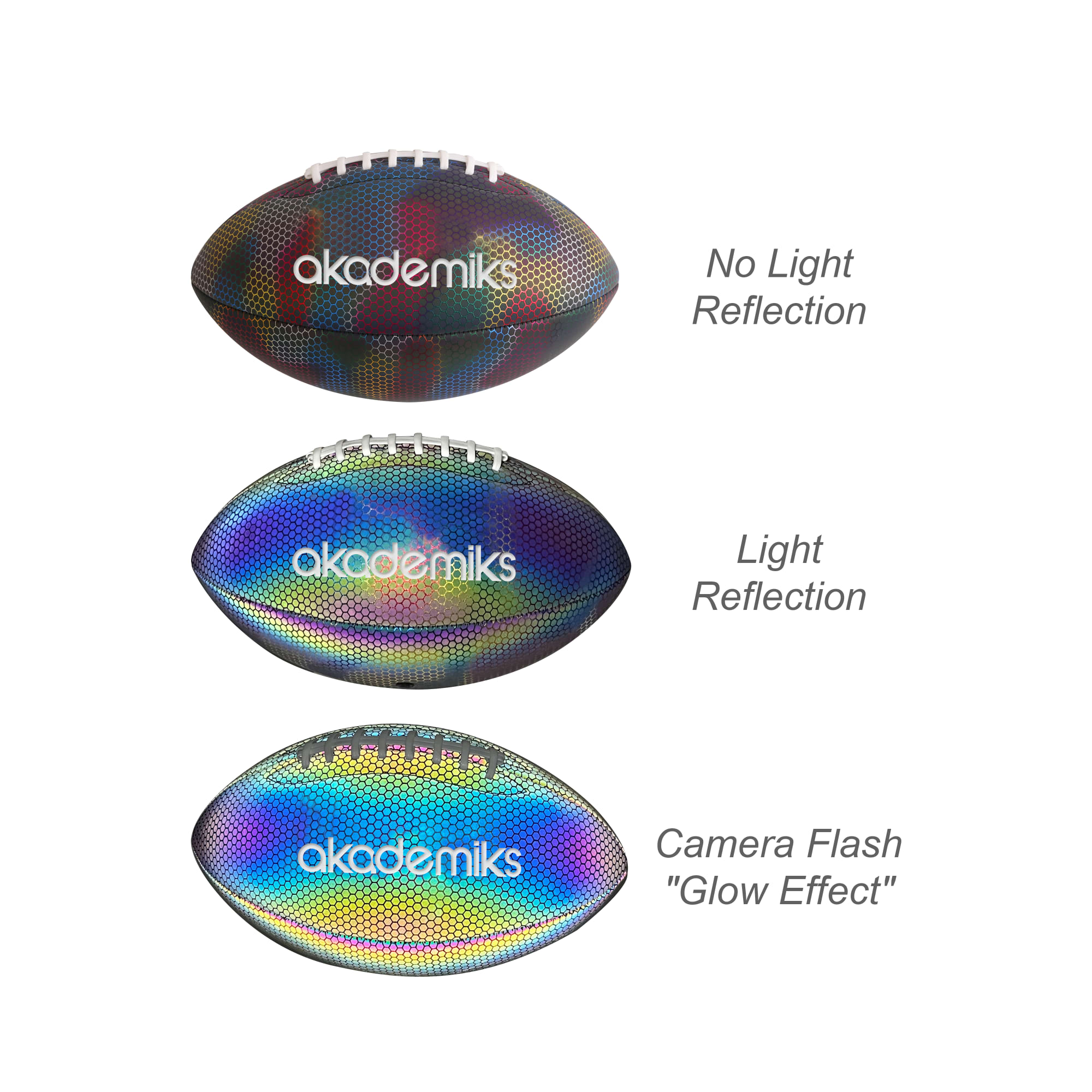 Holographic Glowing American Football - PCH555 Image 