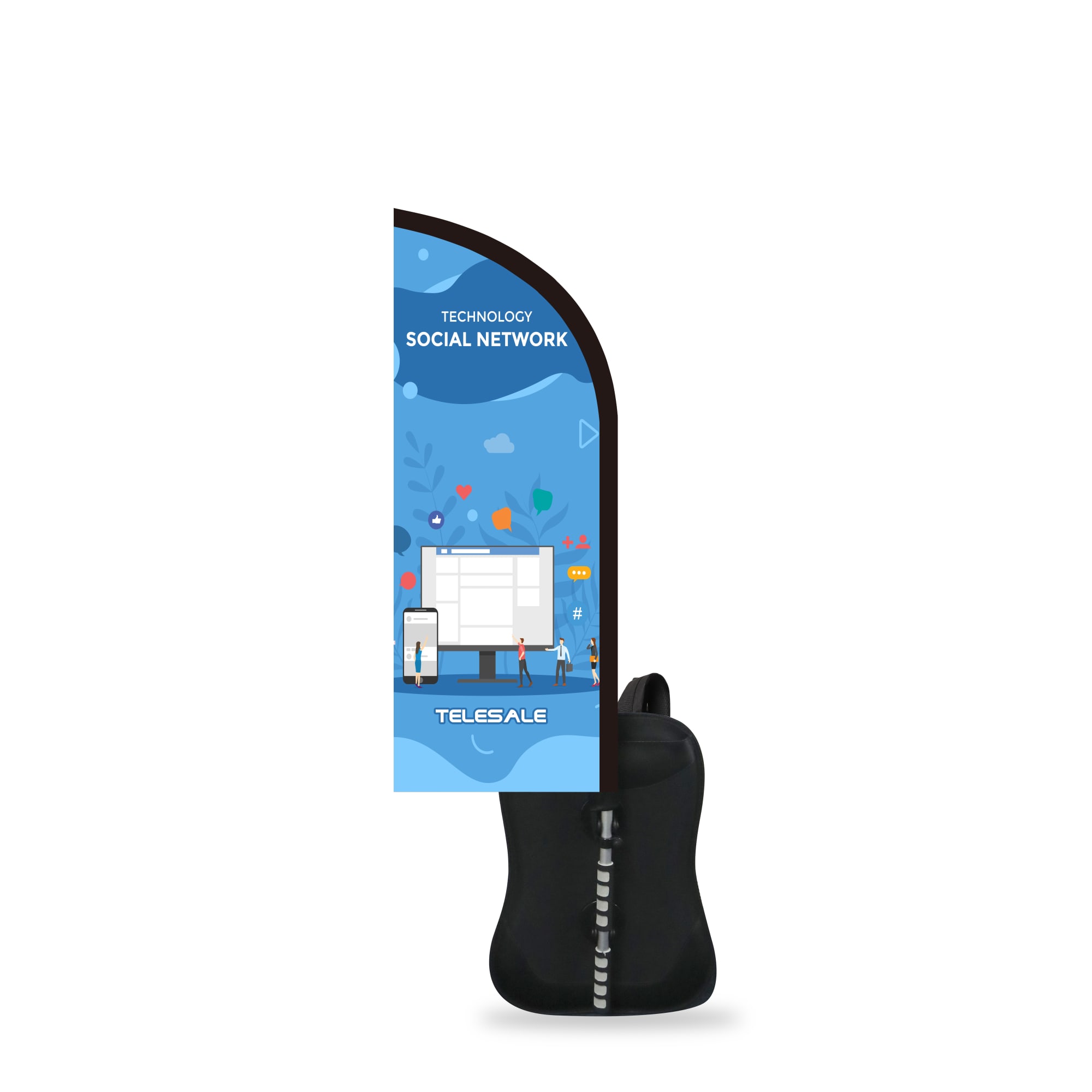 Alternative view of Feather Backpack Flag