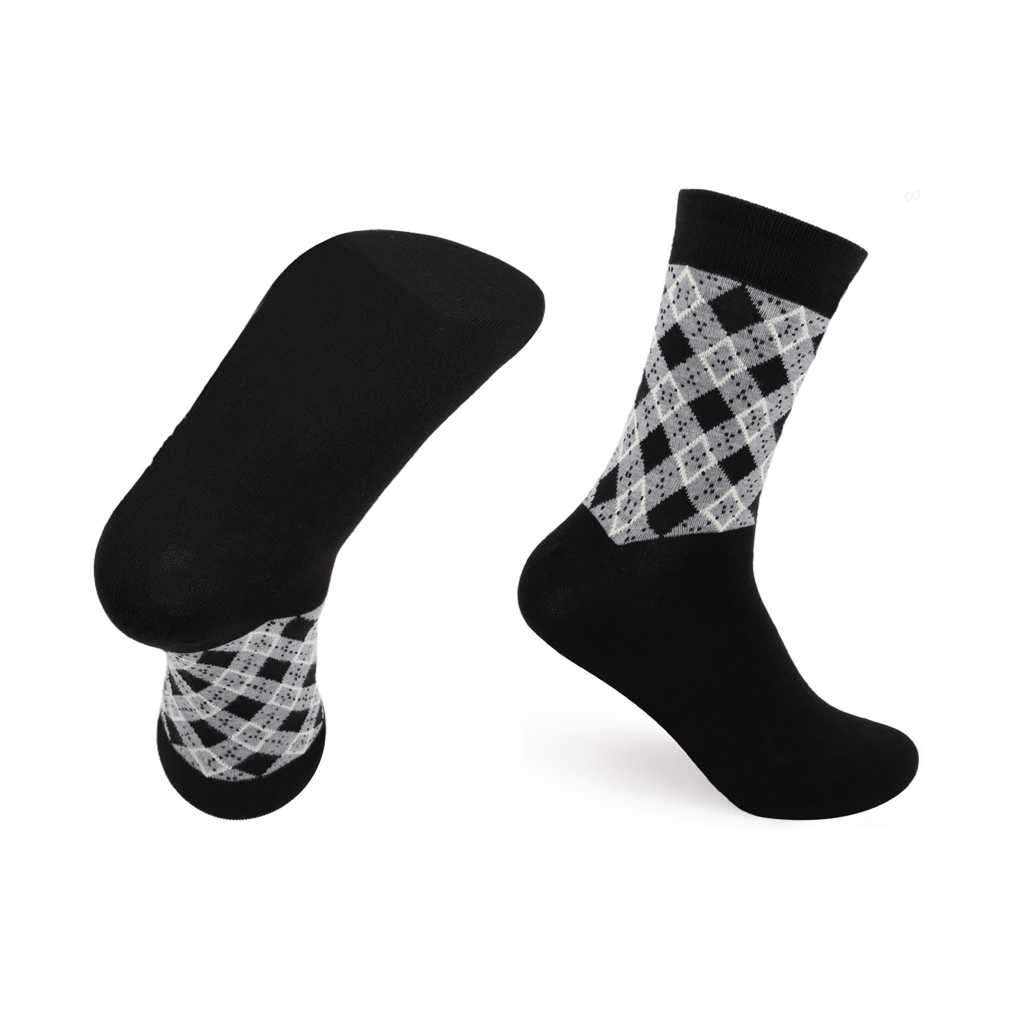 Alternative view of Crew Custom Pattern Woven Bamboo Socks - With Towel Bottom