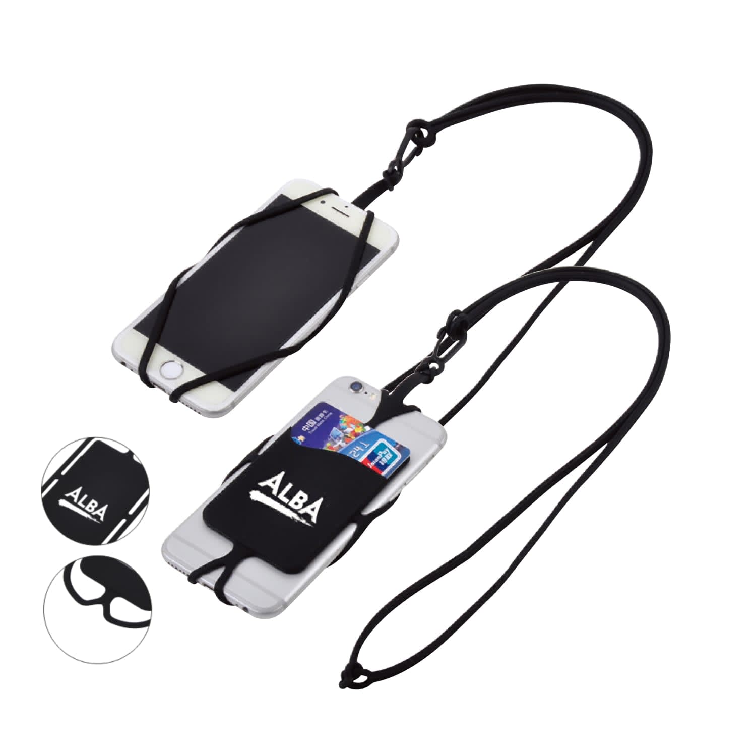 Silicone Lanyard with Phone Holder - PC3986 Image