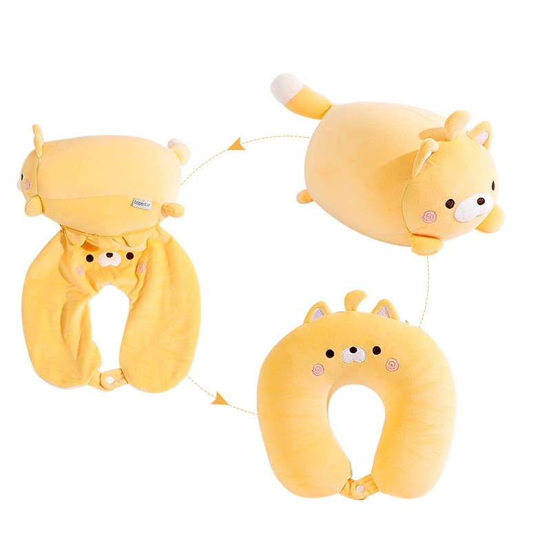 Cat Shaped 2 In 1 Travel Pillow - PCTP003 Image 