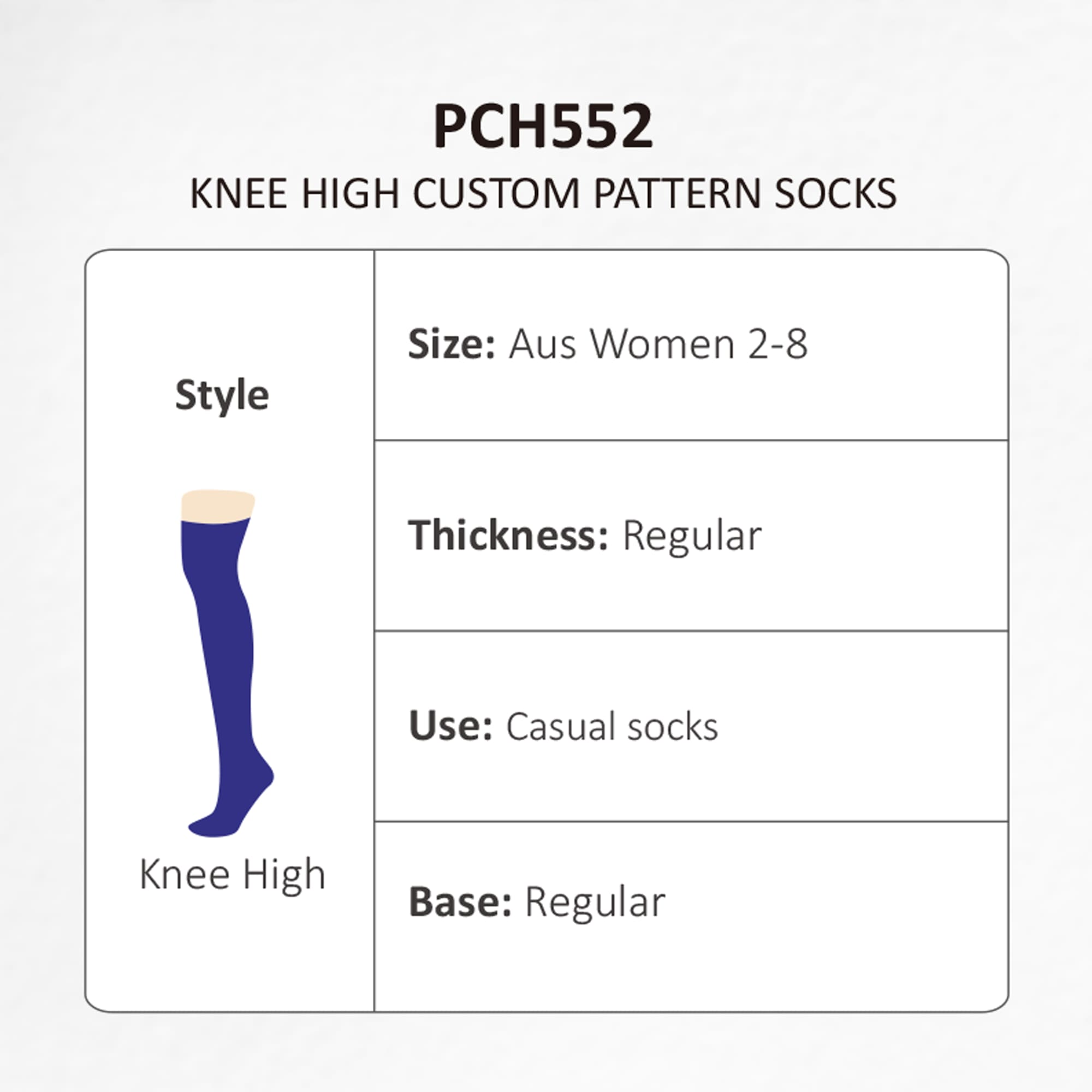 Knee High Custom Pattern Socks - PCH552 Image 