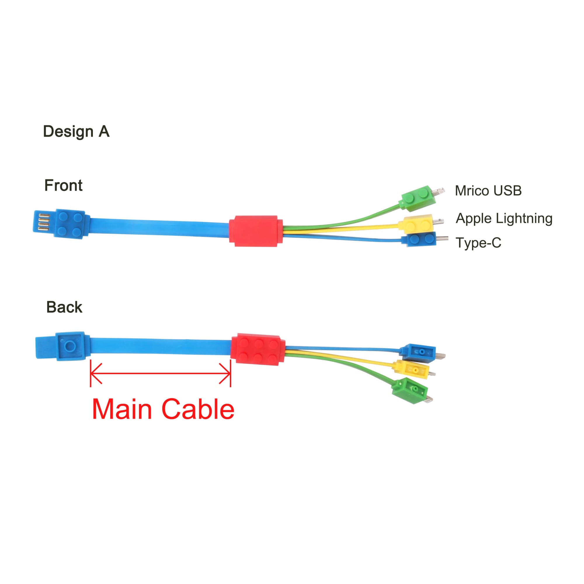 4 in 1 Lego Charging Cable - PCBA65 Image 