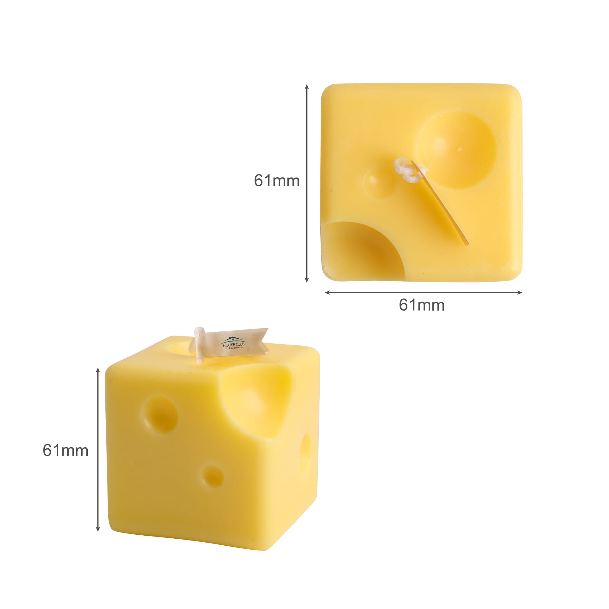 Square Shape Cheese Candles - PCHC004 Image 