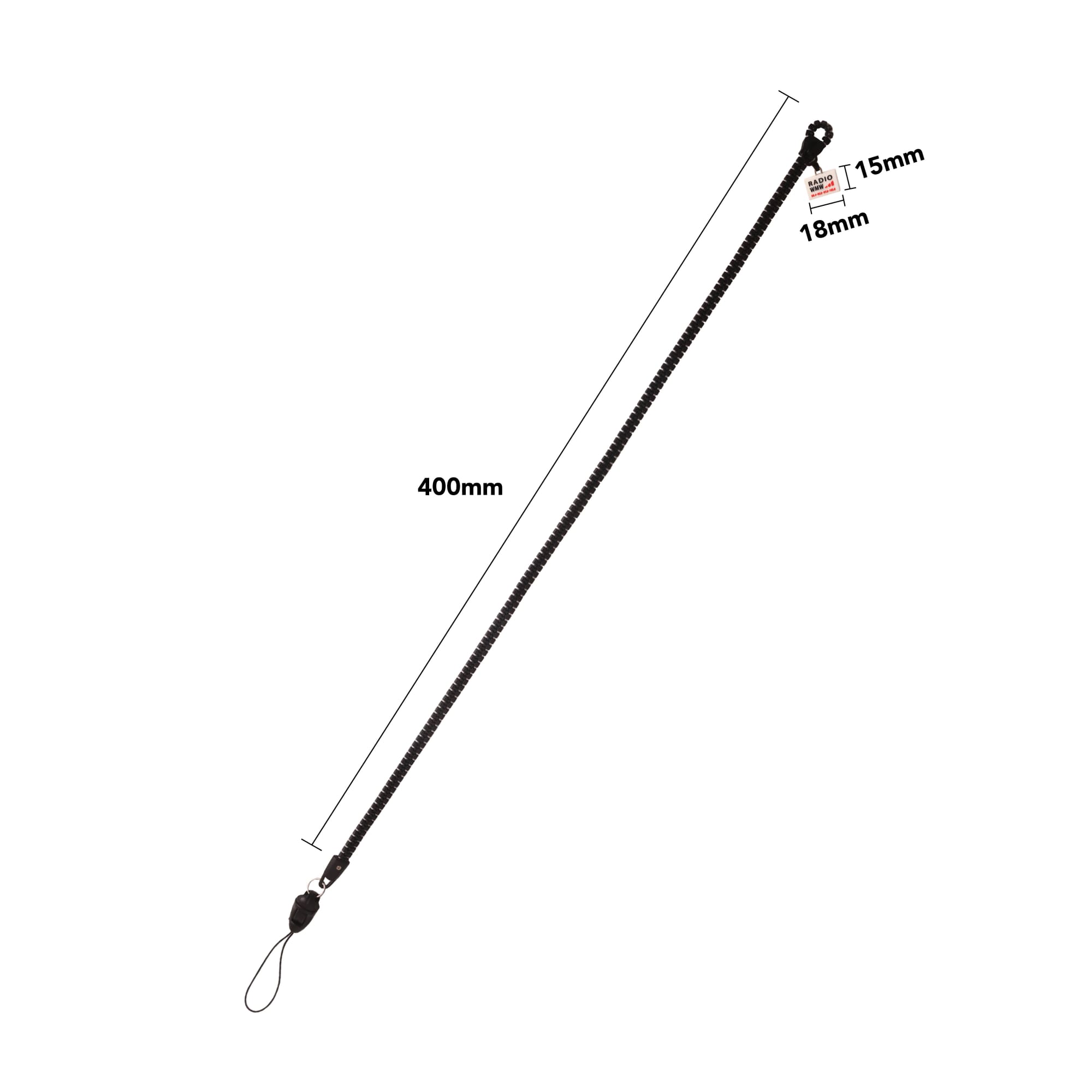Zipper Lanyard with PVC Tag - PCL14 Image