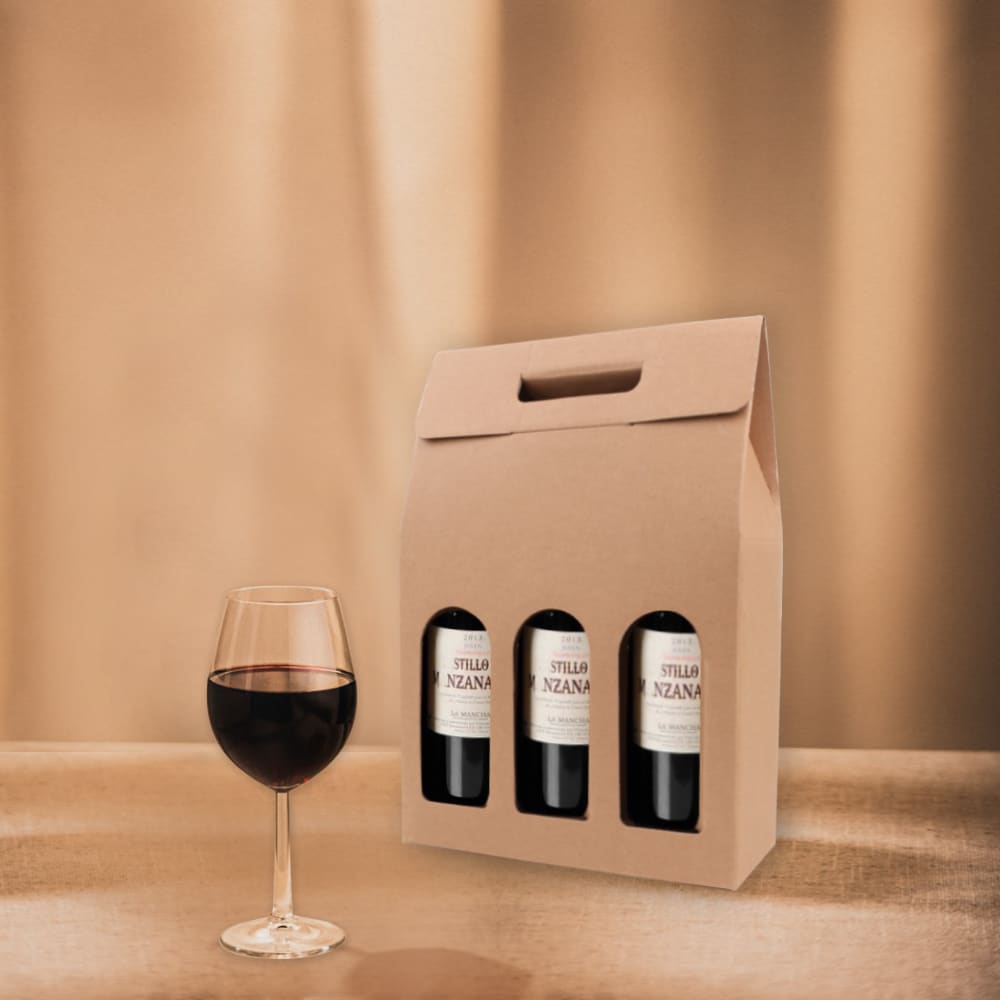 Triple Bottle Portable Wine Box - PCPB490 Image 
