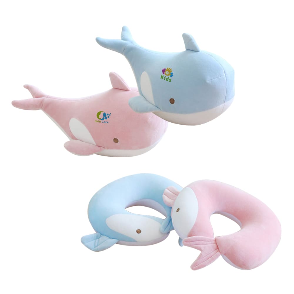 Whale Shaped 2 In 1 Travel Pillow