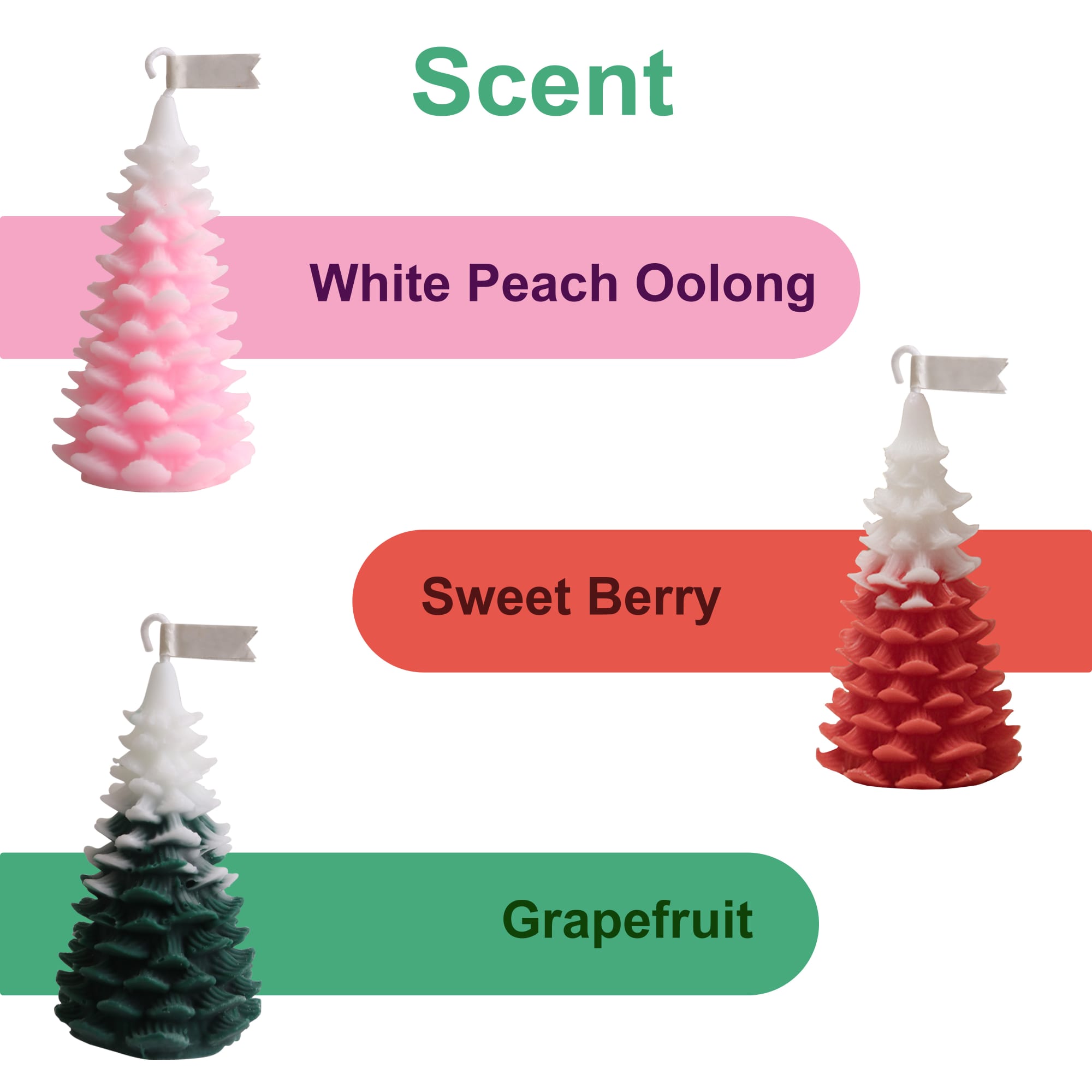 Cedar Christmas Tree Shape Candles - PCHC006 Image 
