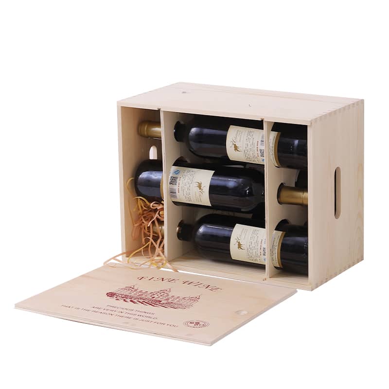 Six-pack Wooden Wine Box - PCPB585 Image 