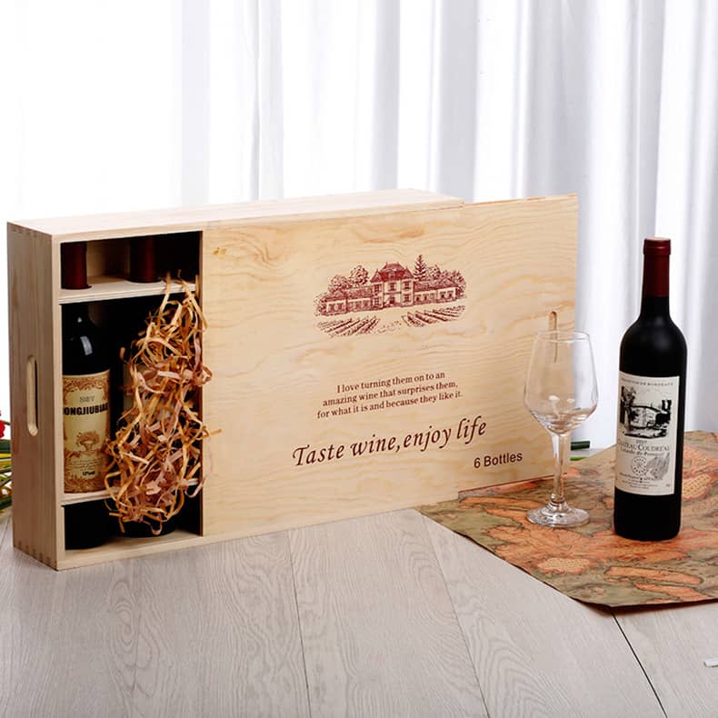 Six-pack Wooden Wine Gift Box - PCPB580 Image 