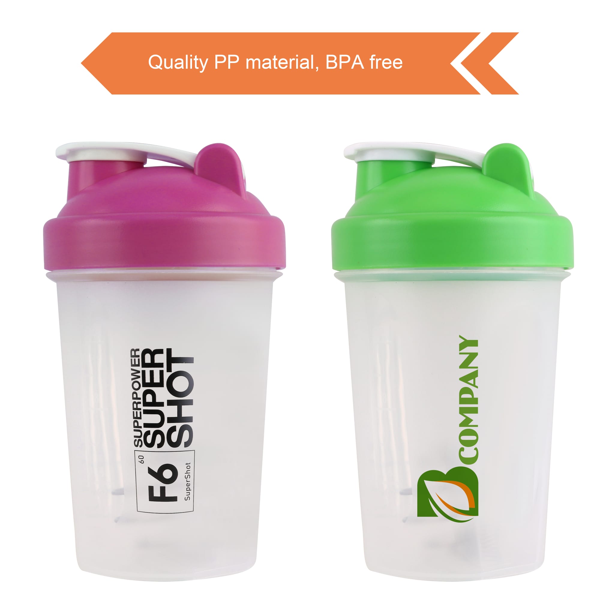 BPA Free Fitness Shaker Bottle 400ml - PXD270 Image 