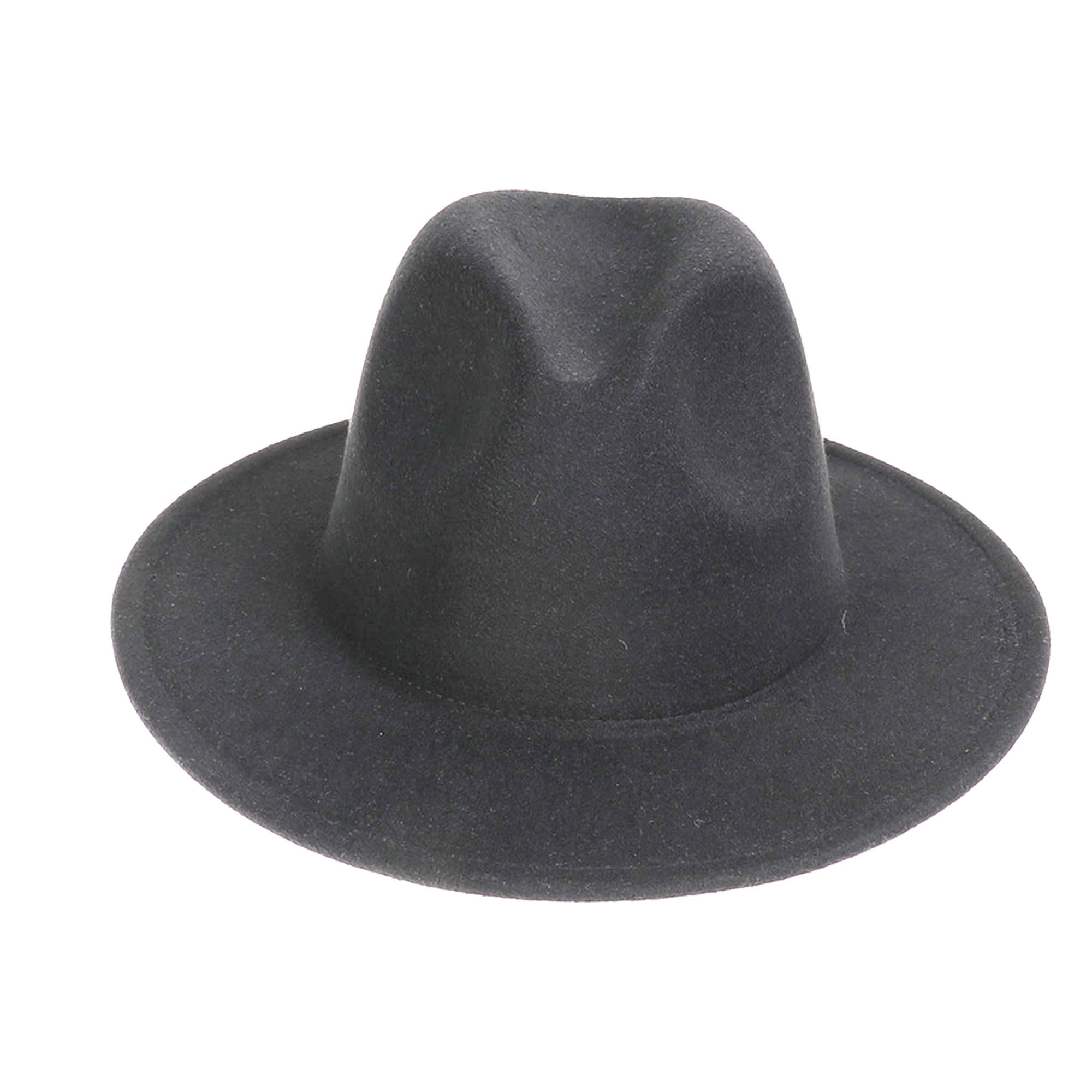 Alternative view of Felt Wide Brim Fedora Hat