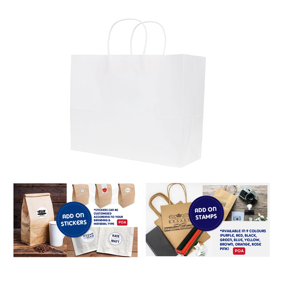 Twisted Handle Kraft Paper Bag(320x250x120mm) - PCPB013 Image