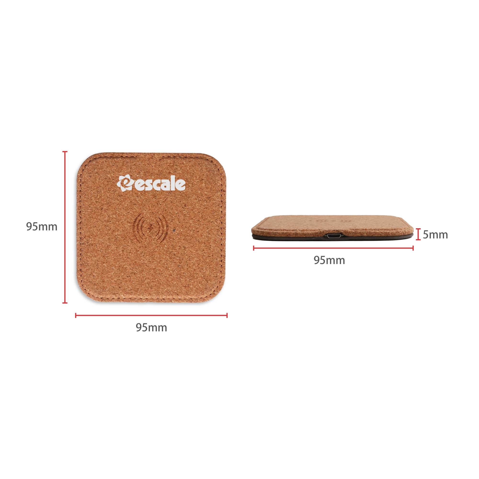 10W Square Cork Wireless Charger - PCT272 Image 