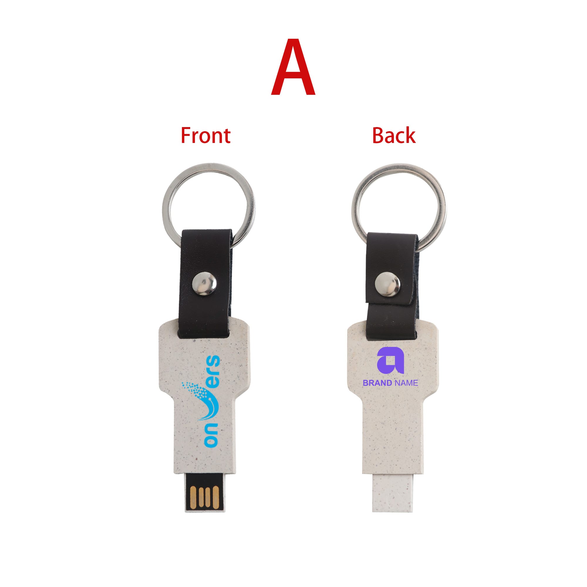 Alternative view of Eco Mini Flash Drive Keychain