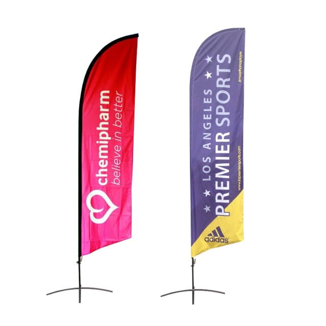 Small(65.3*200cm) Angled Feather Banners 9ft - POS07 Image 