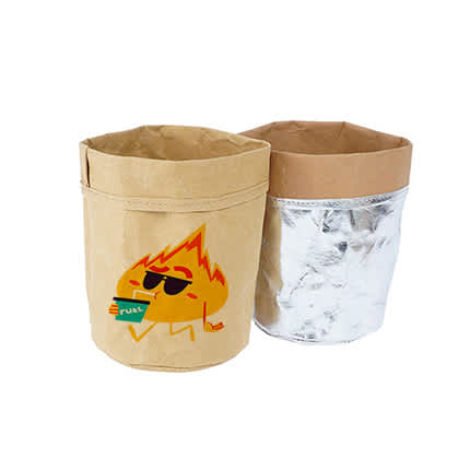 Small Washable Kraft Paper Bag(Dia 100 x 200 (H)mm) - PCPB182 Image 