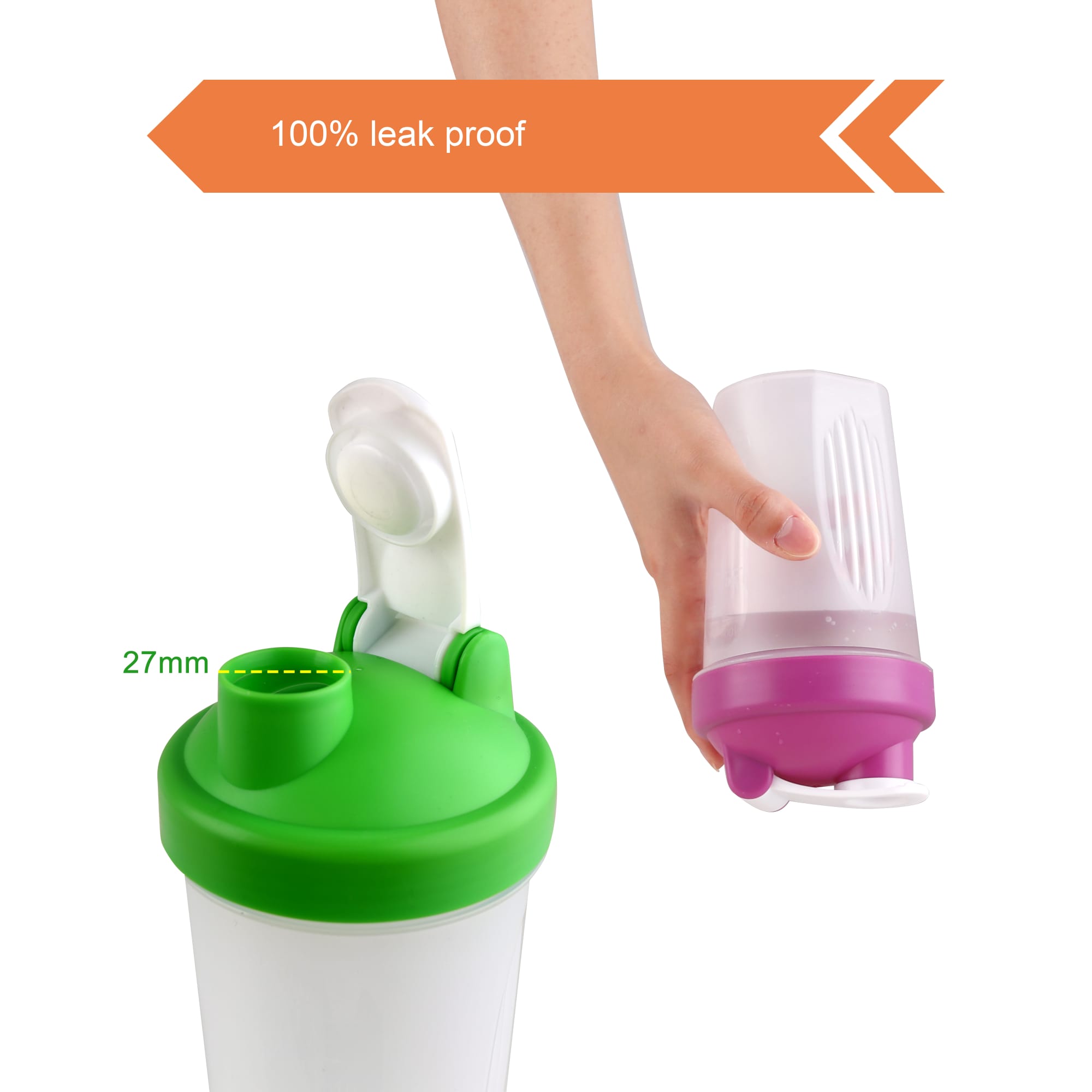 BPA Free Fitness Shaker Bottle 400ml - PXD270 Image 