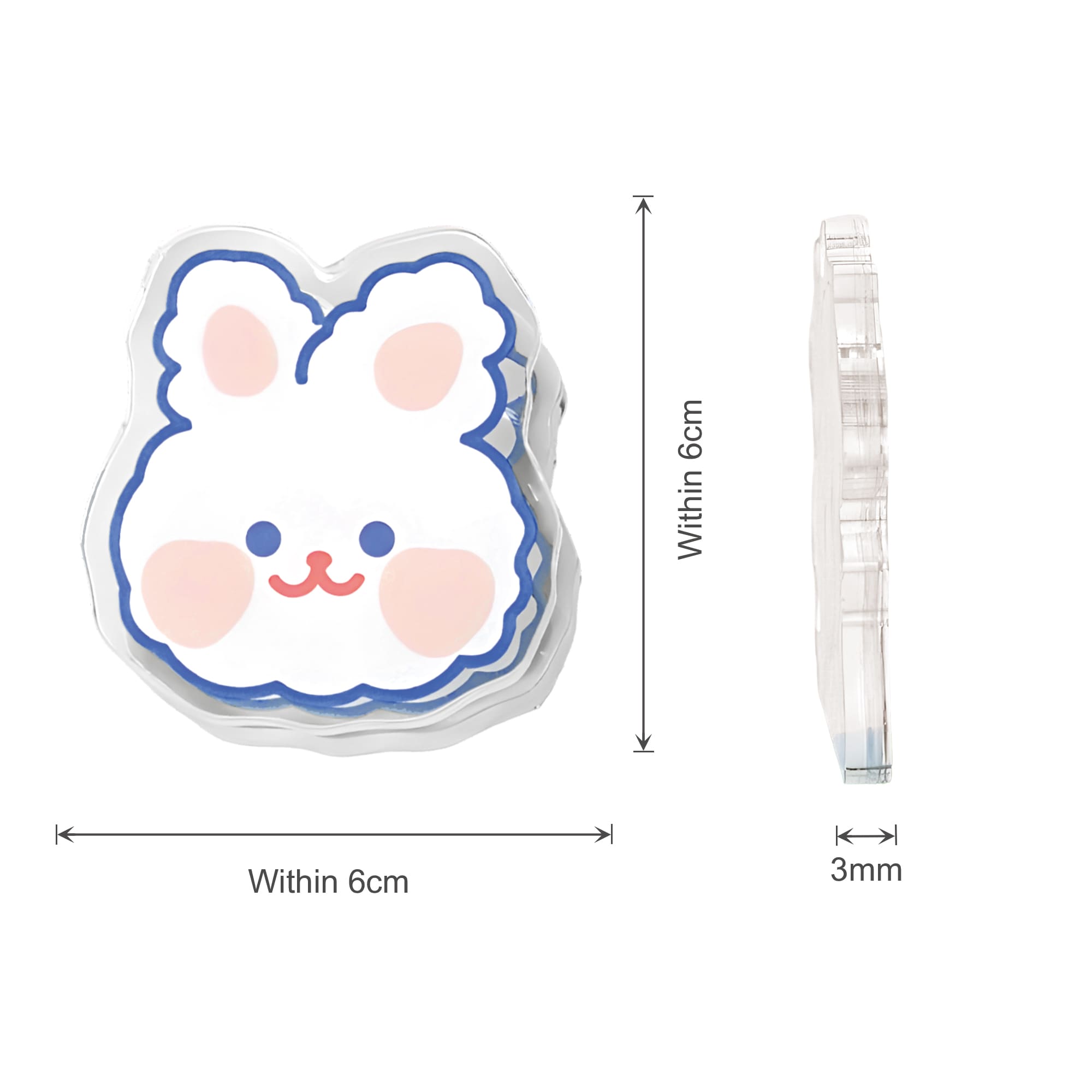 Alternative view of Custom Shape Acrylic UV Print Clip