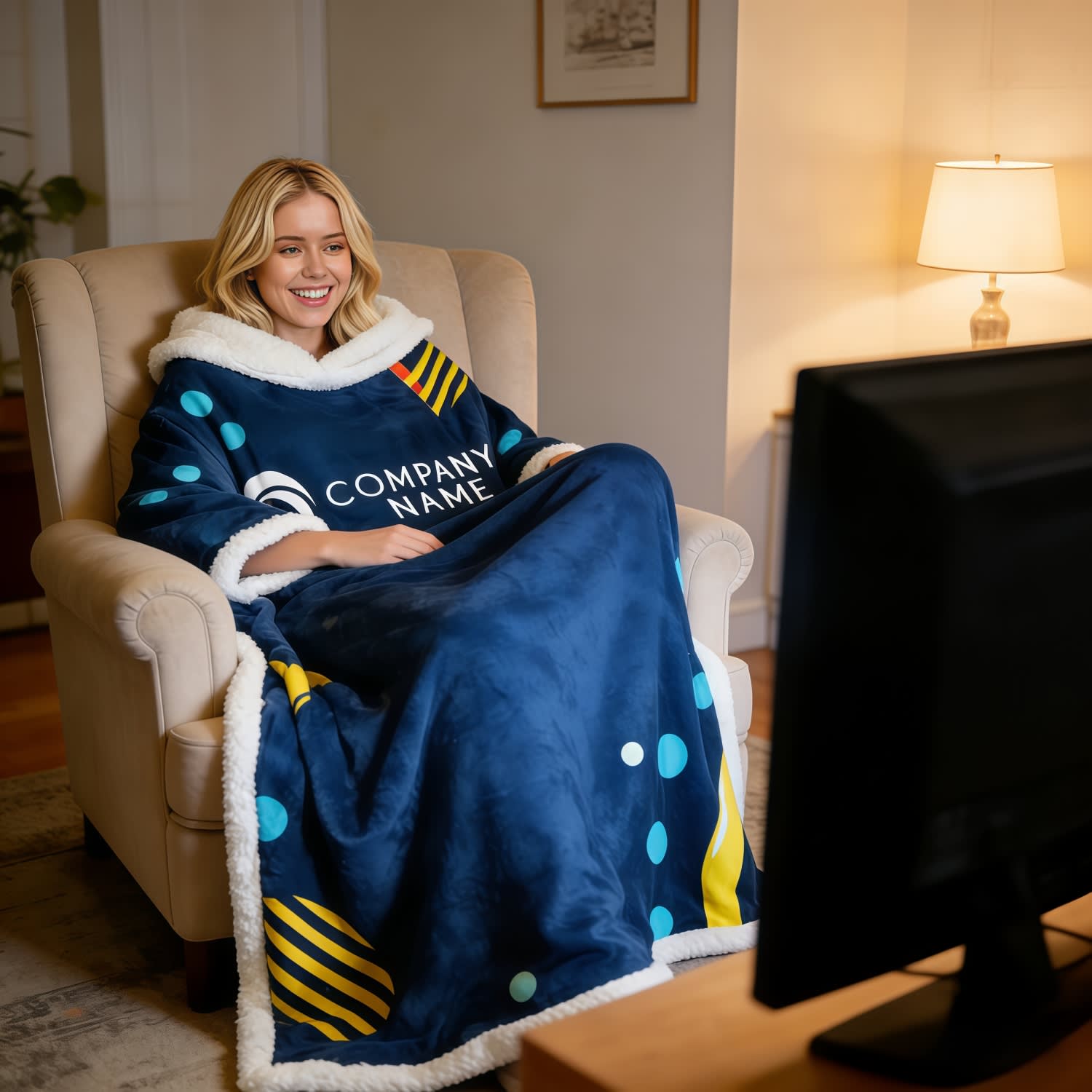 Alternative view of Premium 100% Polyester Sublimated Front Wear Blanket