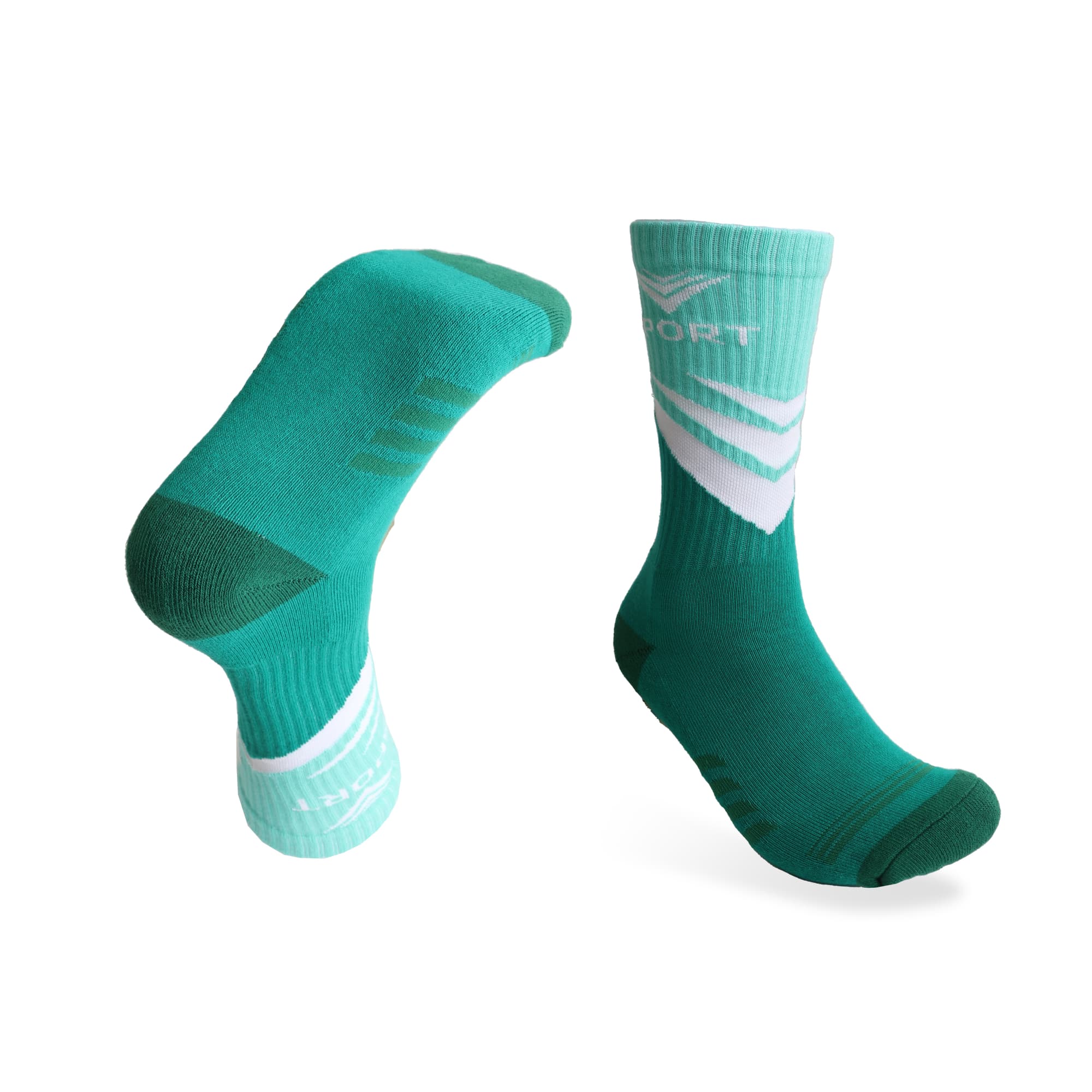 Alternative view of Crew Woven Sport Socks - With Towel Bottom