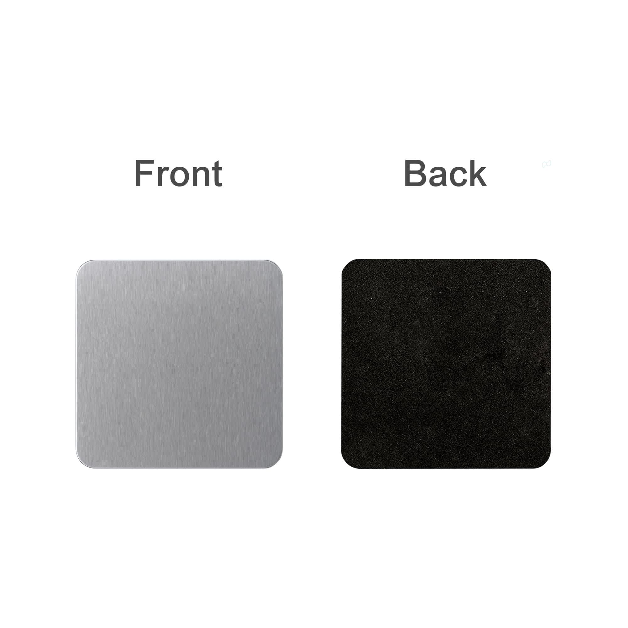 Alternative view of Square Metal Coaster