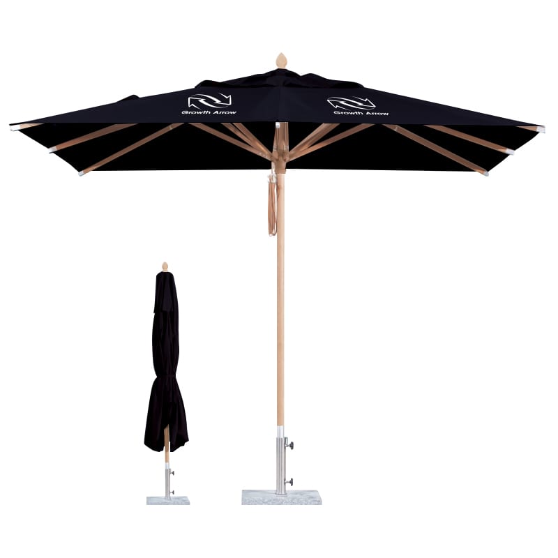 3x3m Wind-resistant Square Stock Colour Outdoor Umbrella