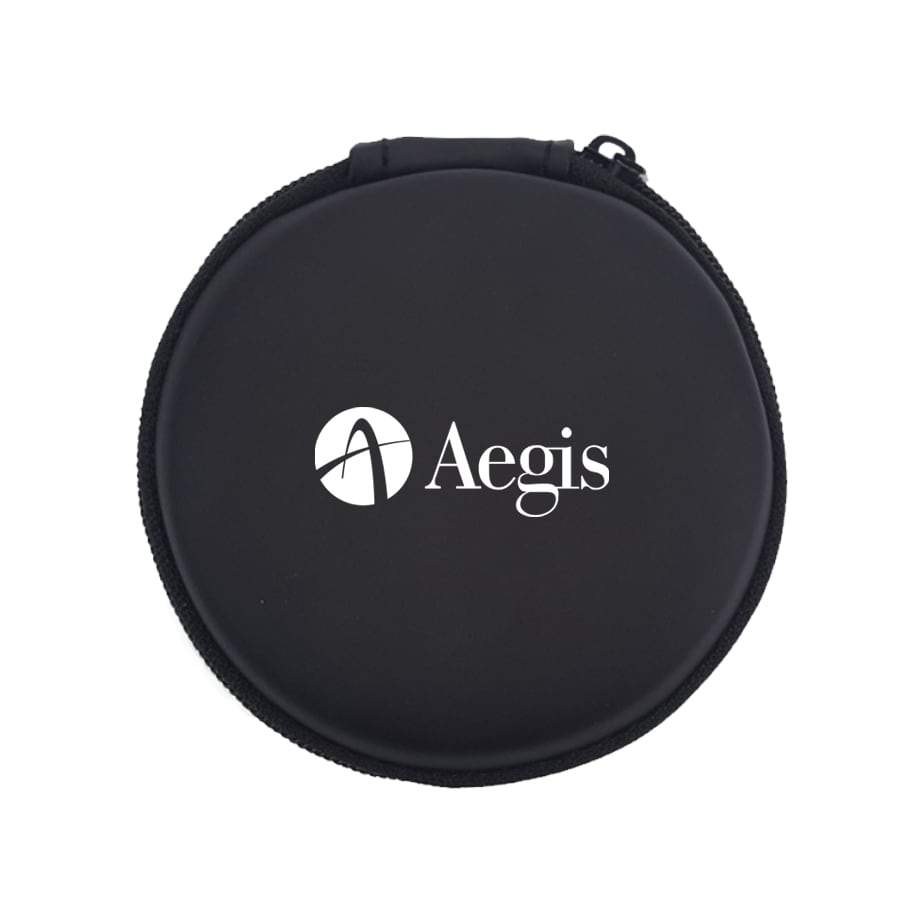 Round Travel Tech Accessories Storage Case - PC4545 Image 