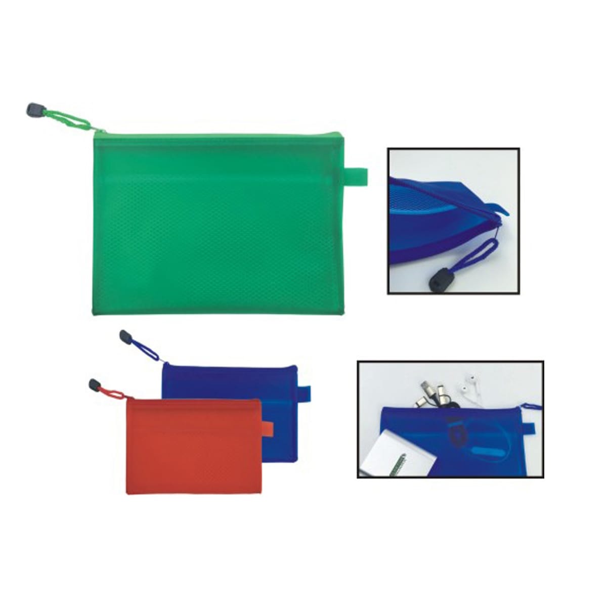 A5 Zippered Mesh Pouch- - PC4558 Image 
