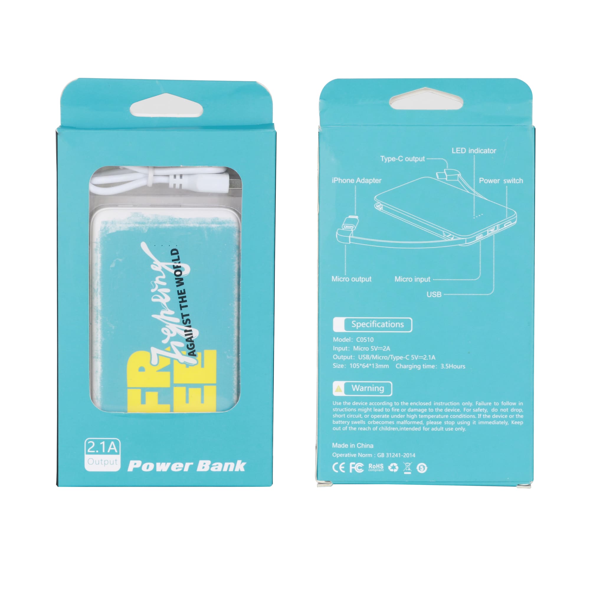 Portable Multi Connector Power Bank - PCB048 Image 