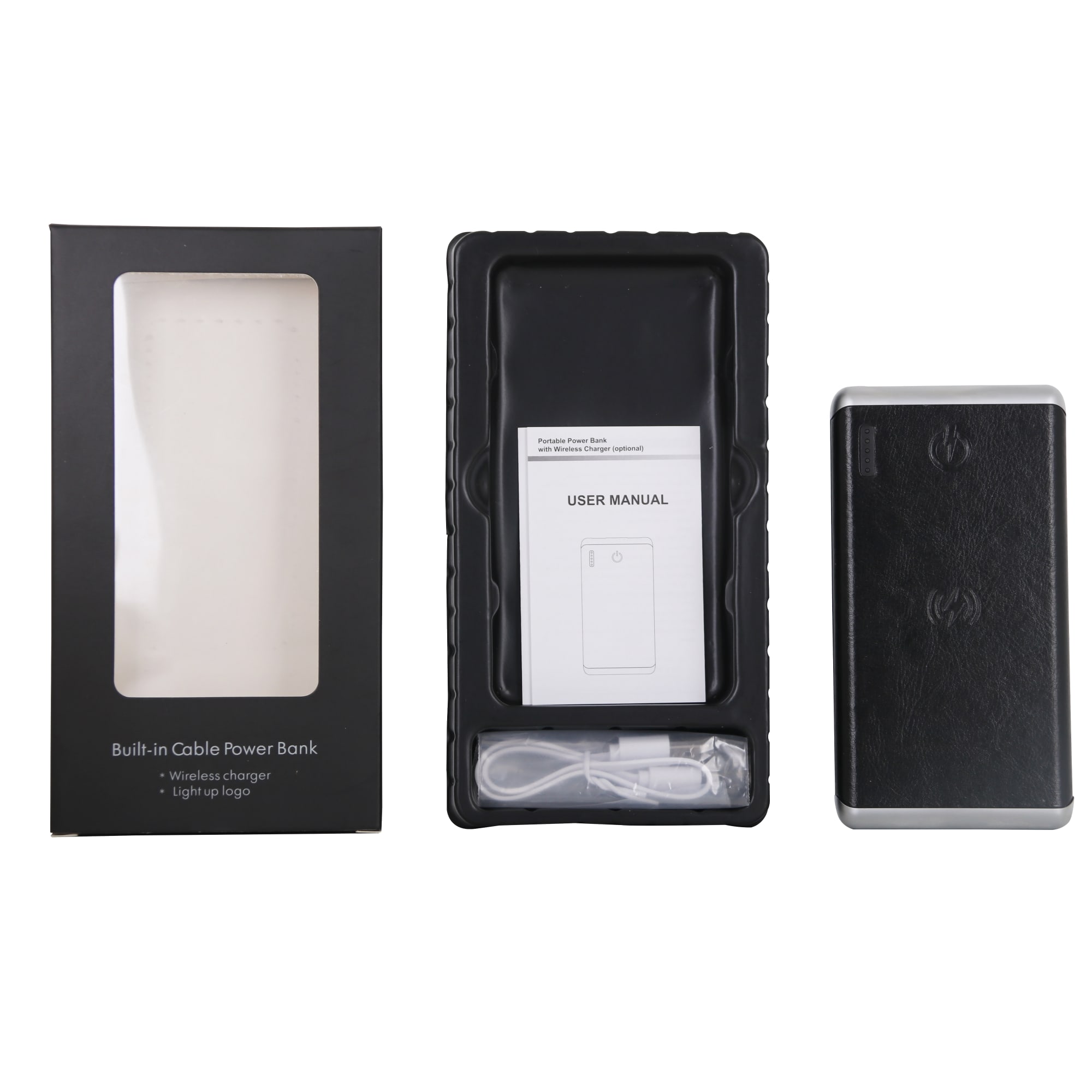 8000mAh Leather Wireless Power Bank - PCB170 Image 