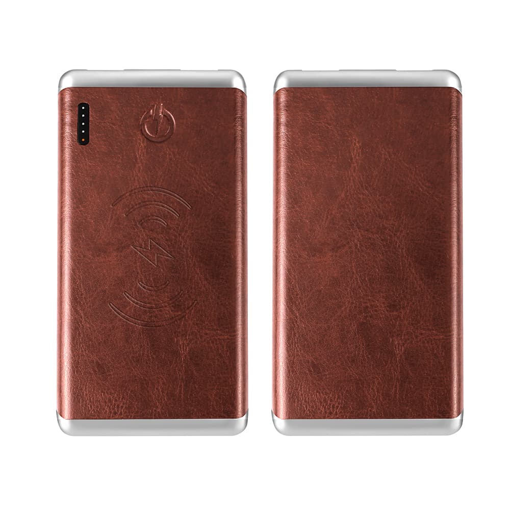 8000mAh Leather Wireless Power Bank - PCB170 Image 