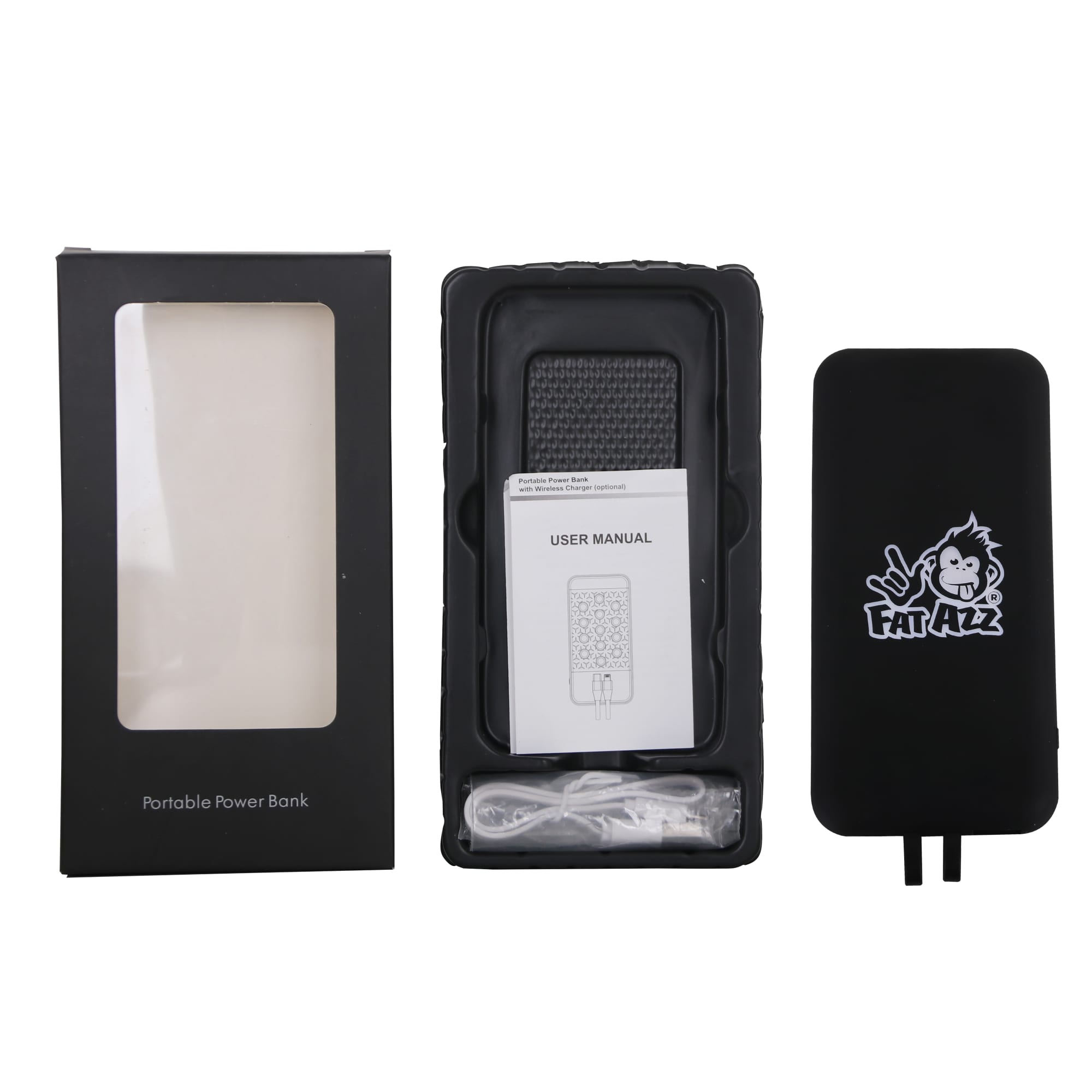 5000mAh Light Up Wireless Power Bank with Charging Cable - PCB171 Image 