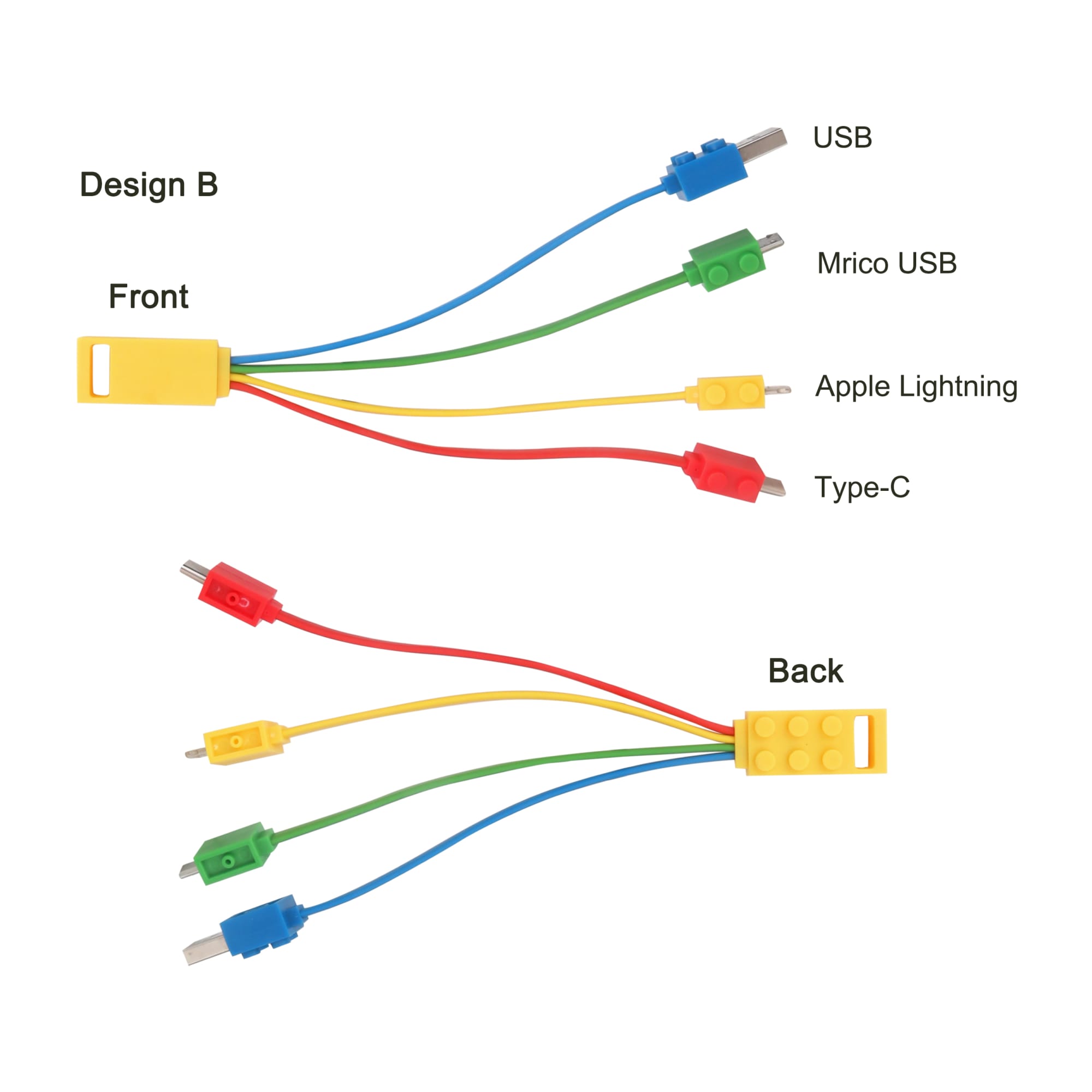 4 in 1 Lego Charging Cable - PCBA65 Image 
