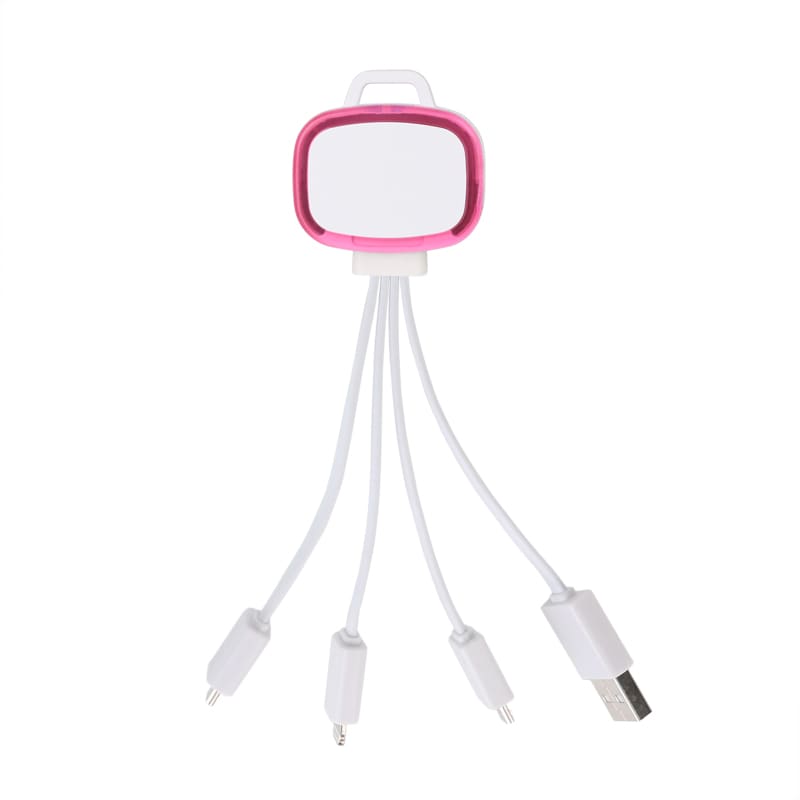 LED Charging Cable with Multiple Connectors - PCBA69 Image 