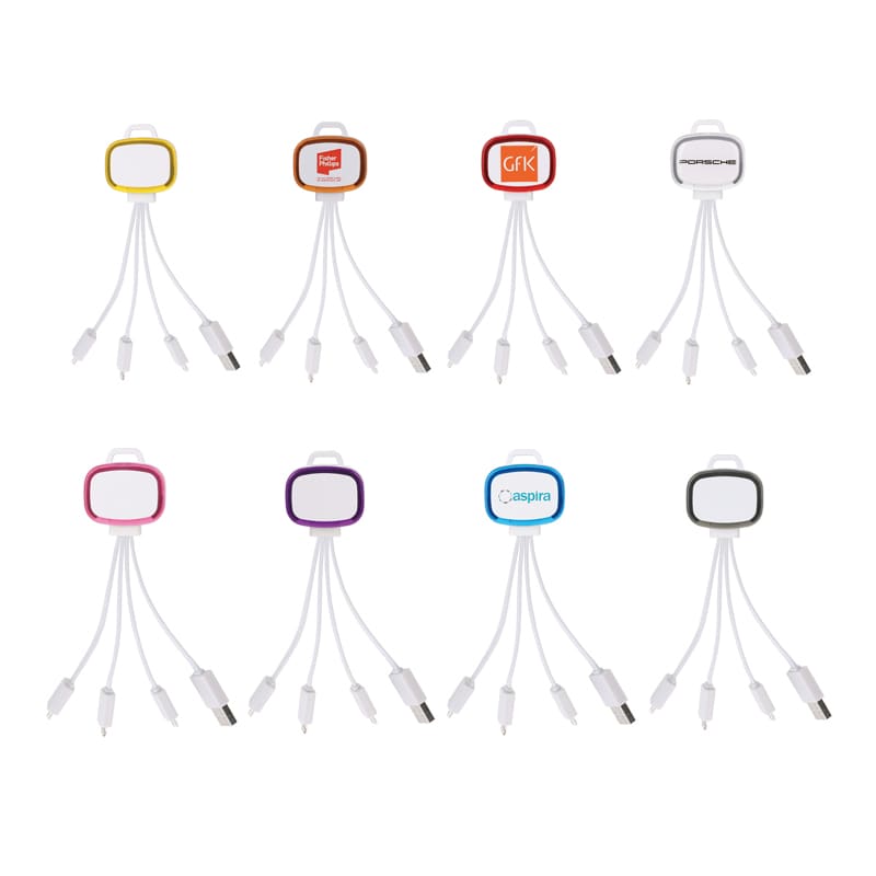 LED Charging Cable with Multiple Connectors - PCBA69 Image 