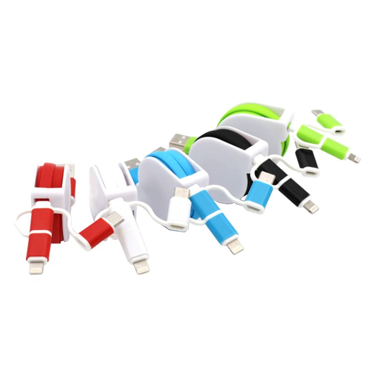 3-In-1 ABS Retractable Charging Cable - PCBA80 Image 