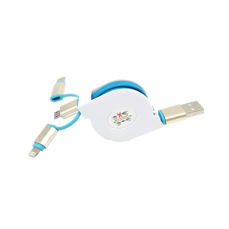 3-In-1 Metal Retractable Charging Cable - PCBA85 Image 