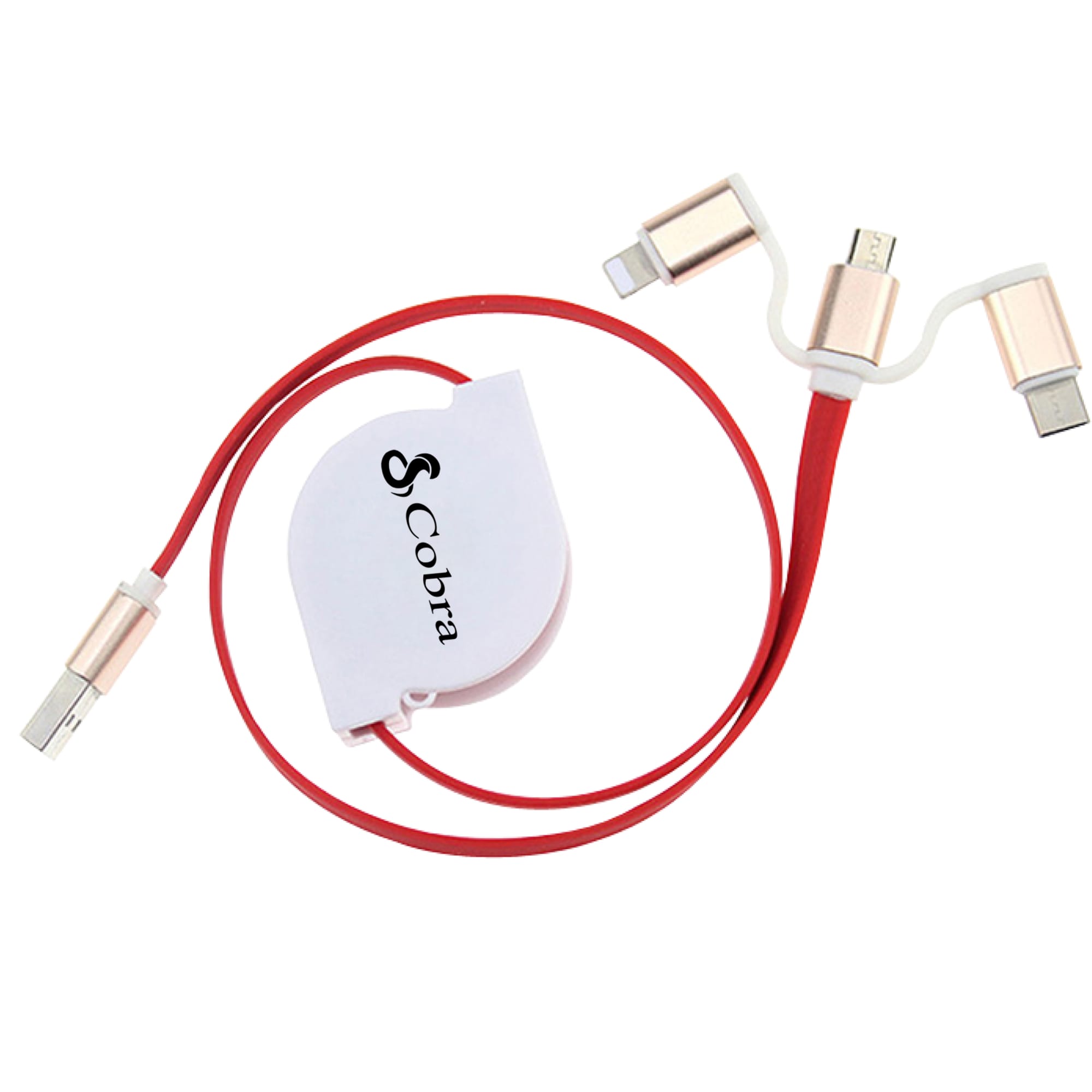 3-In-1 Metal Retractable Charging Cable - PCBA85 Image 