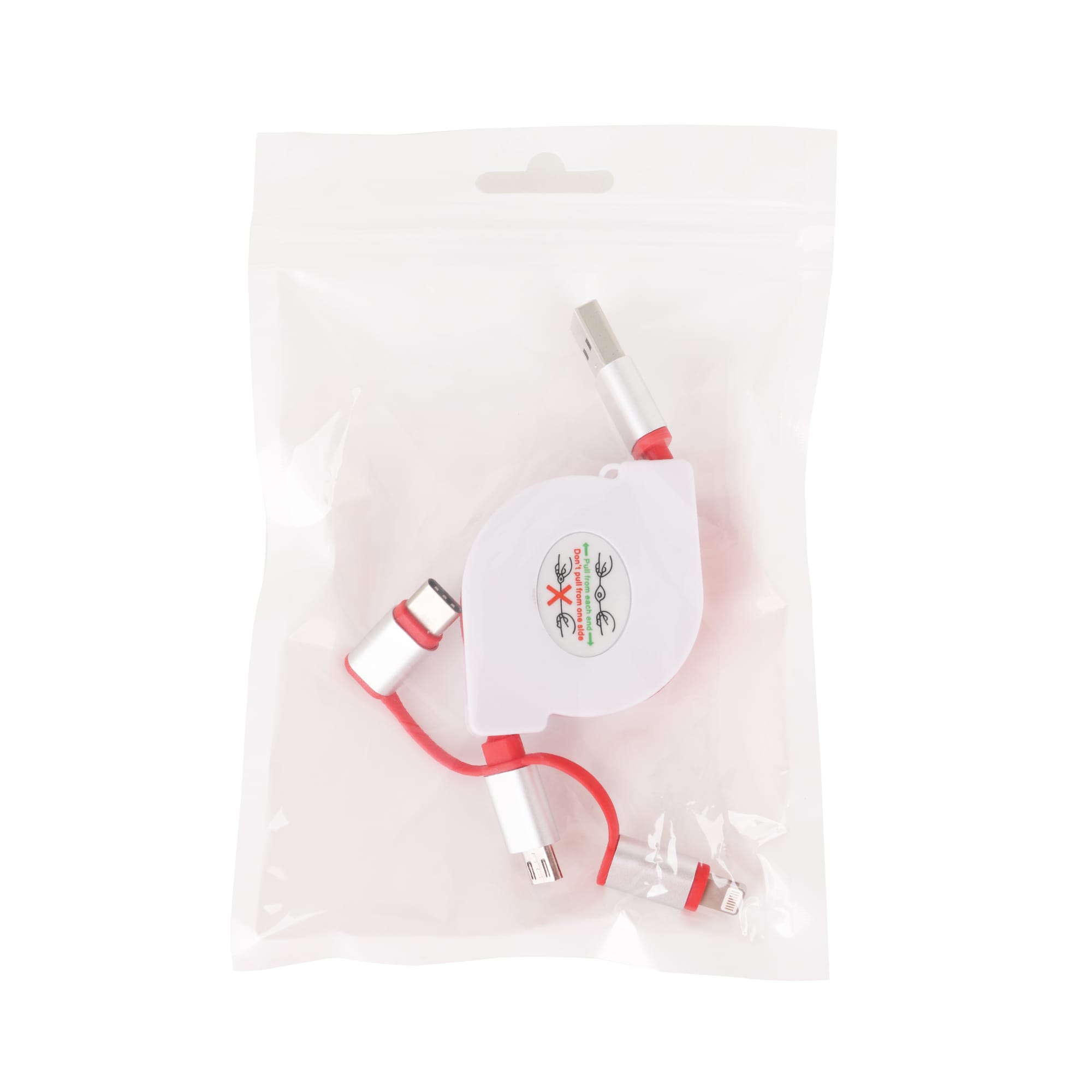 3-In-1 Metal Retractable Charging Cable - PCBA85 Image 