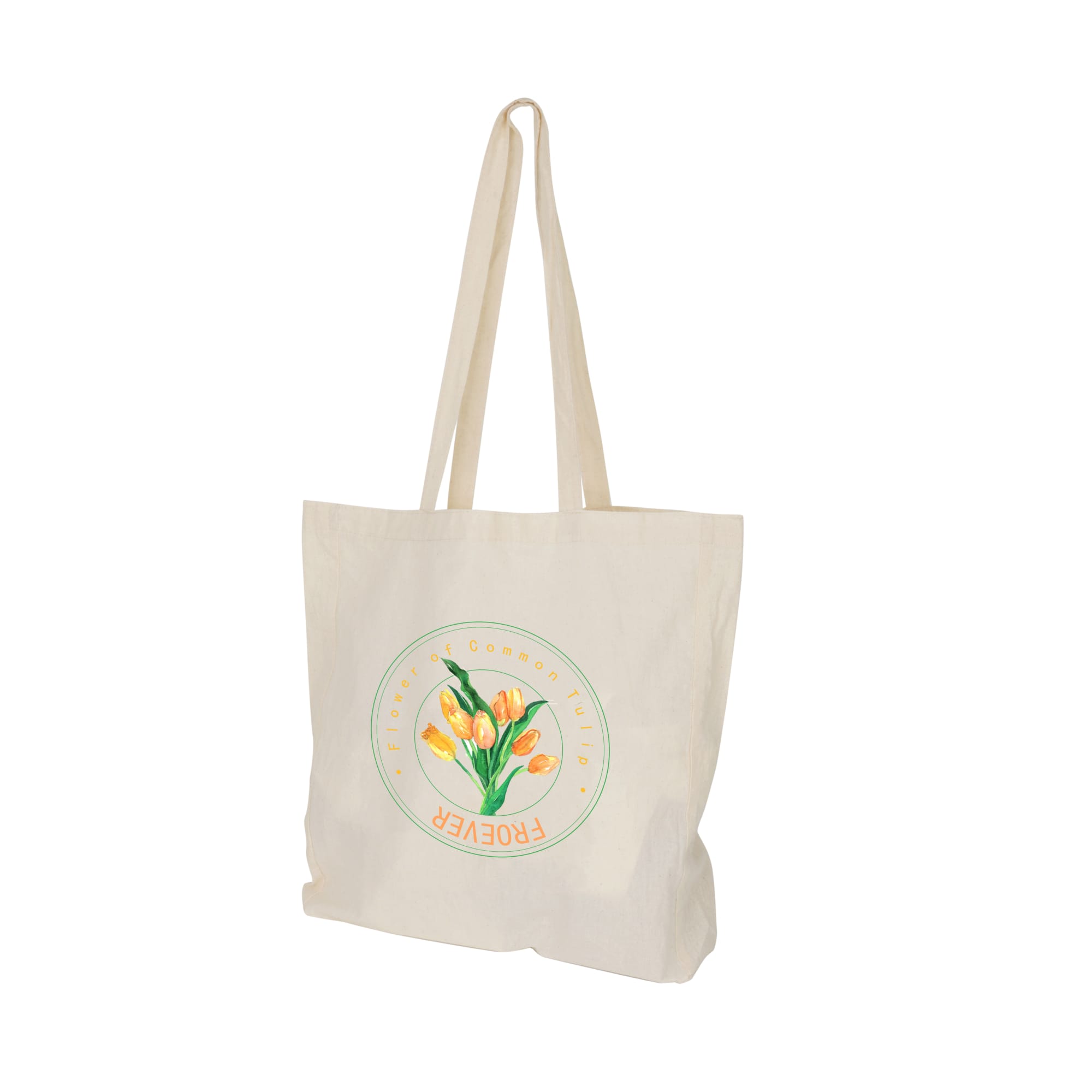 170gsm Full Coloured Long Handle Calico Bag with Gusset - PCBC040 Image