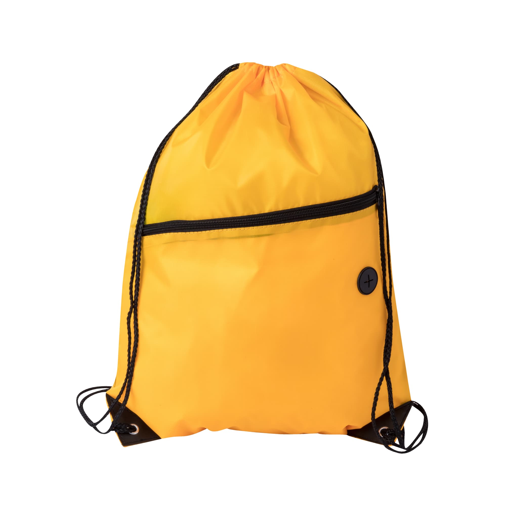 Polyester Drawstring Bag with Zippered Pocket - PCBC600 Image