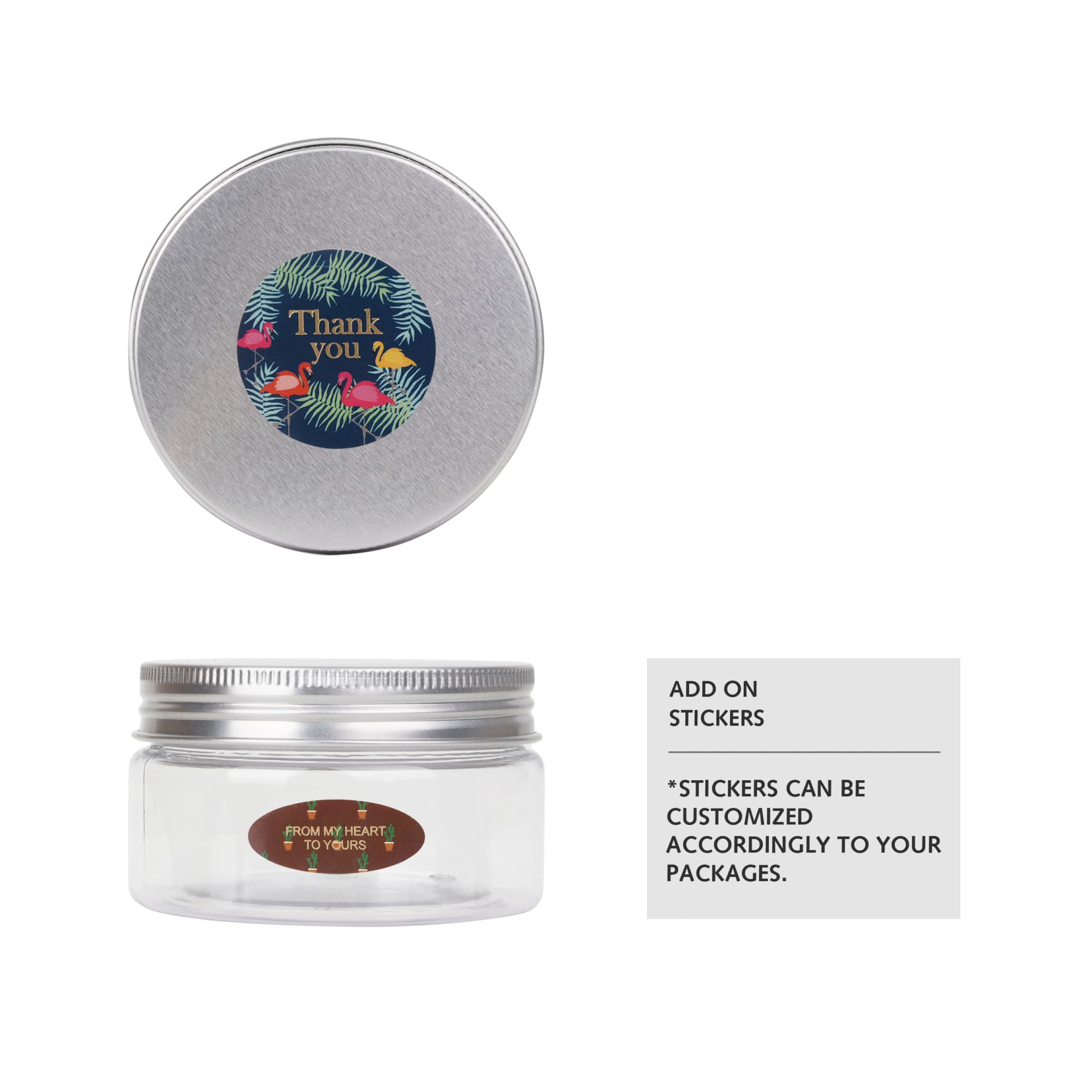100ml Round Container with Aluminium lid - PCCT10 Image 