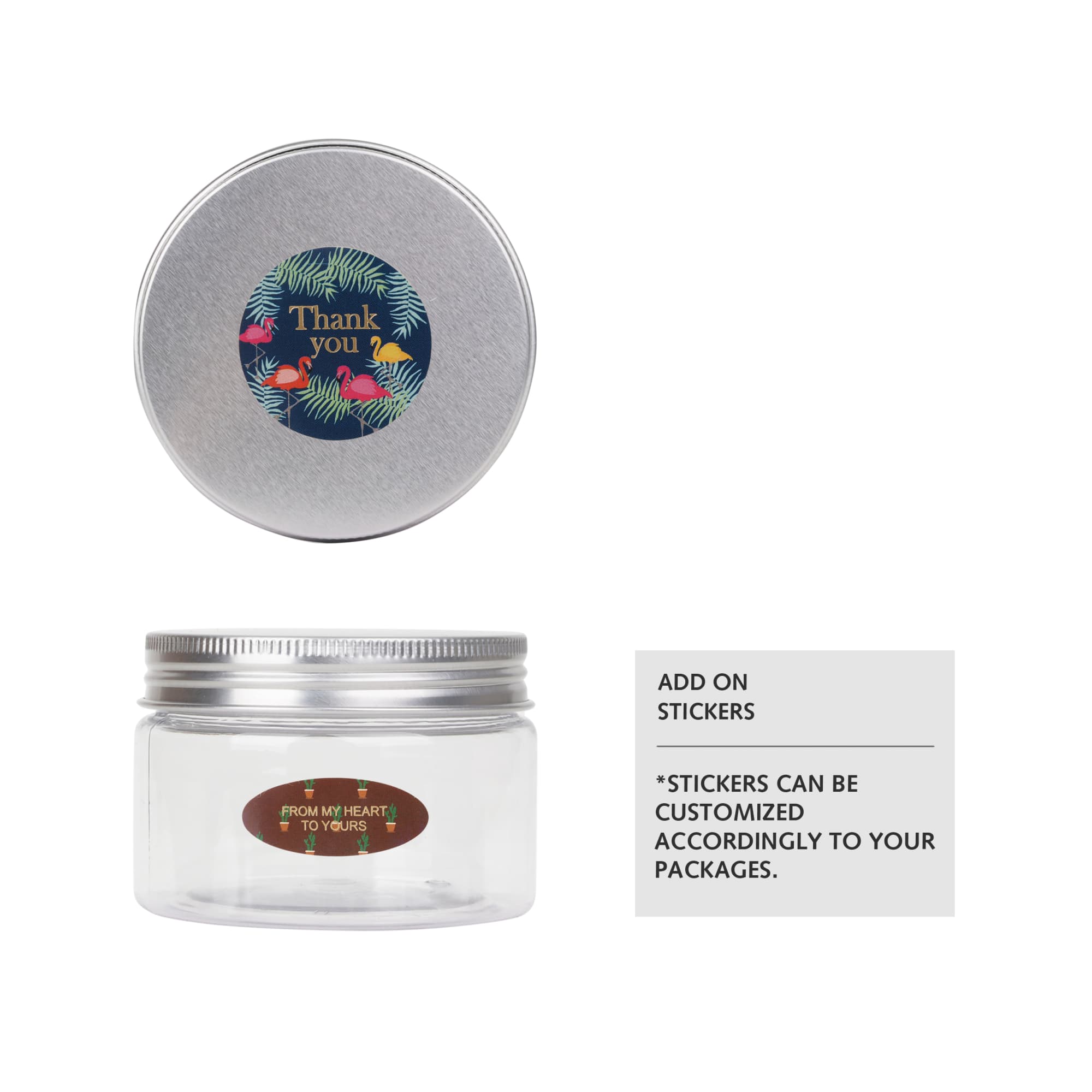 120ml Round Container with Aluminium lid - PCCT11 Image 