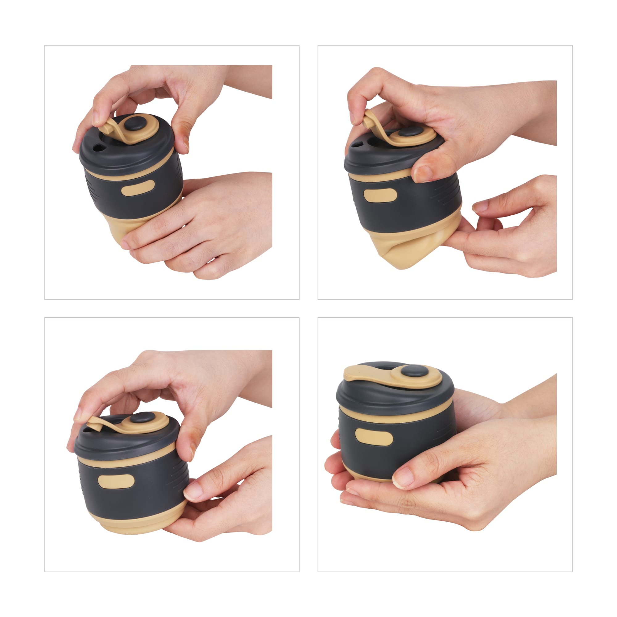 350ml Collapsible Silicone Coffee Cup - PCD031 Image 