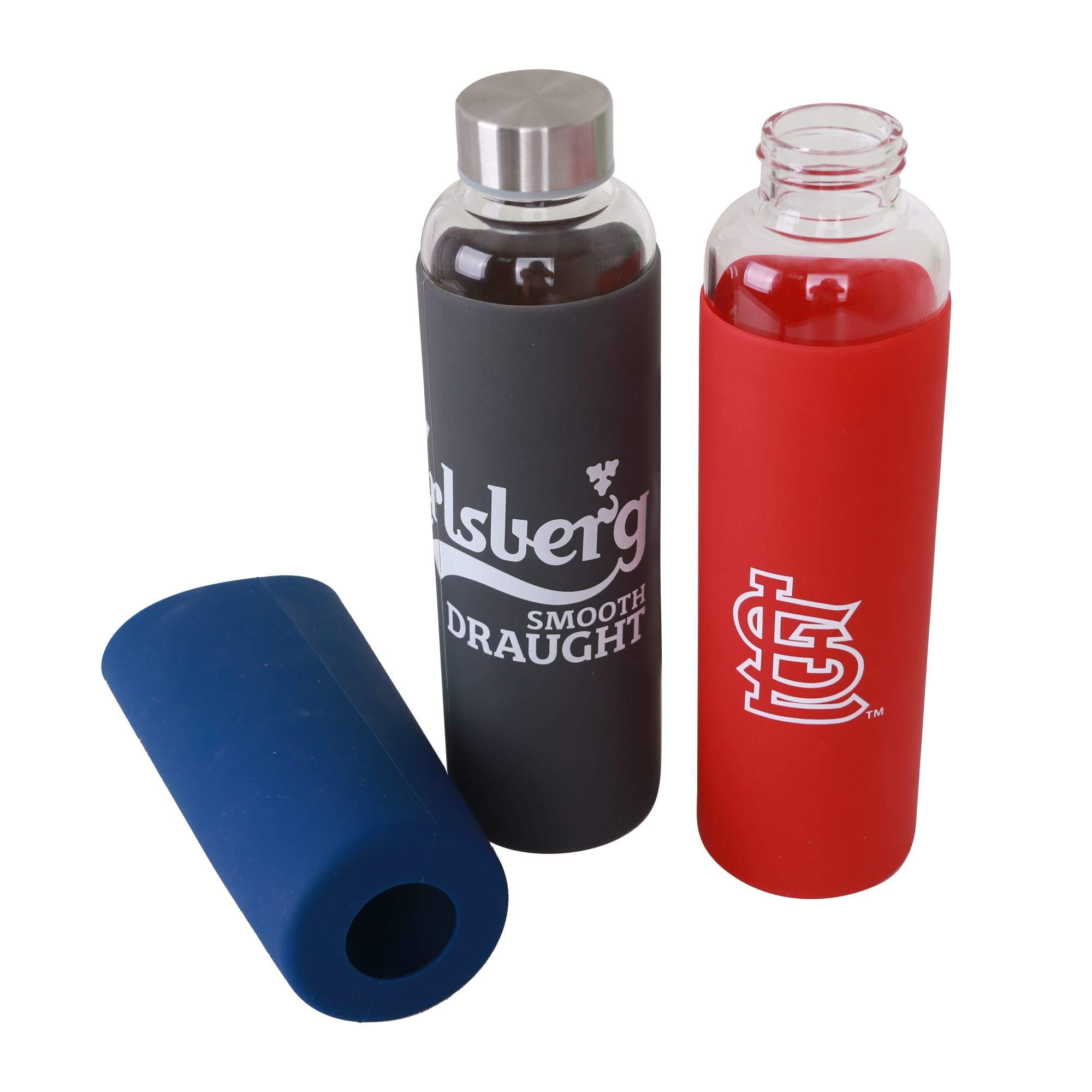 550ml Glass Drink Bottle with Stainless steel Lid - PCD055 Image 
