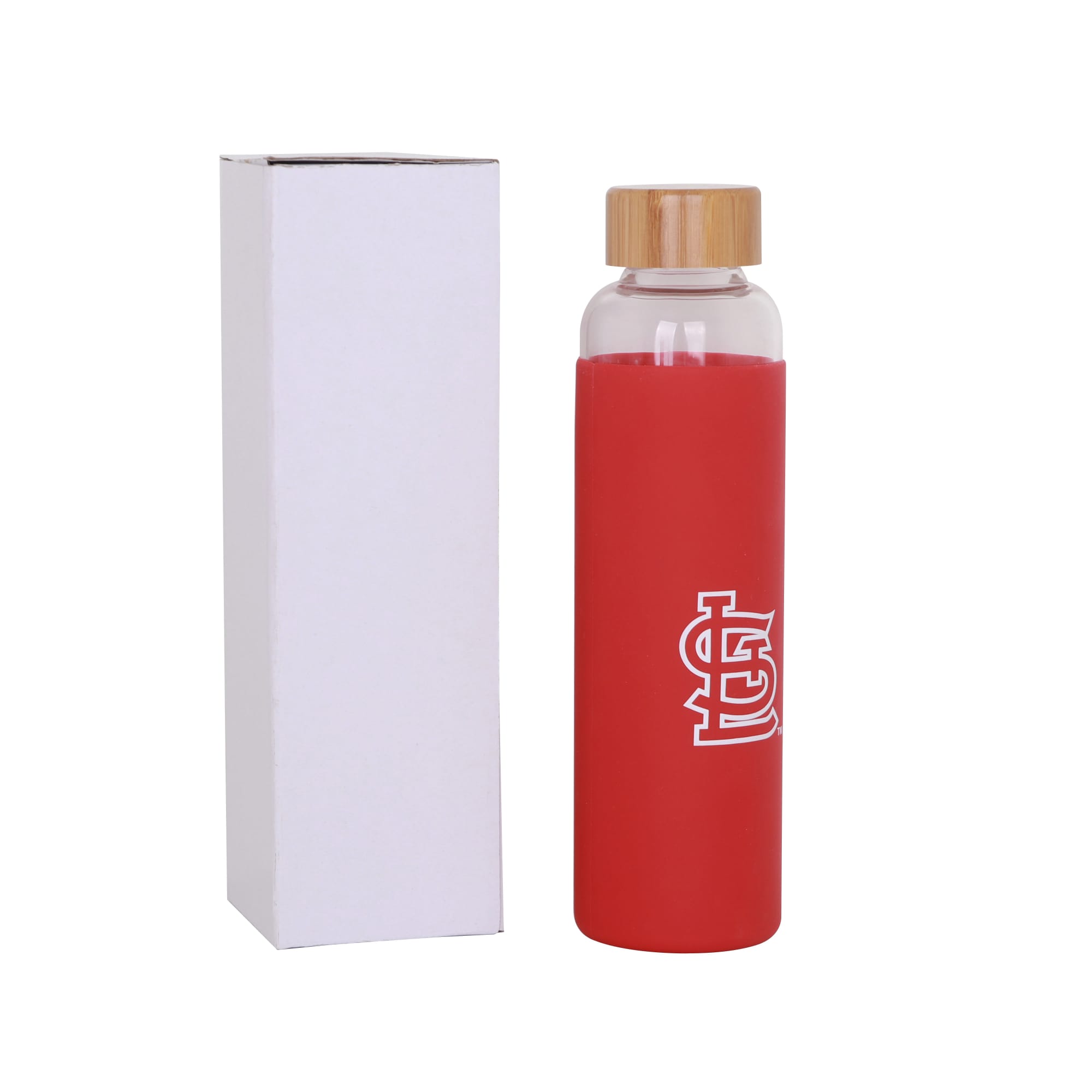 550ml Glass Drink Bottle with Bamboo Lid - PCD056 Image 