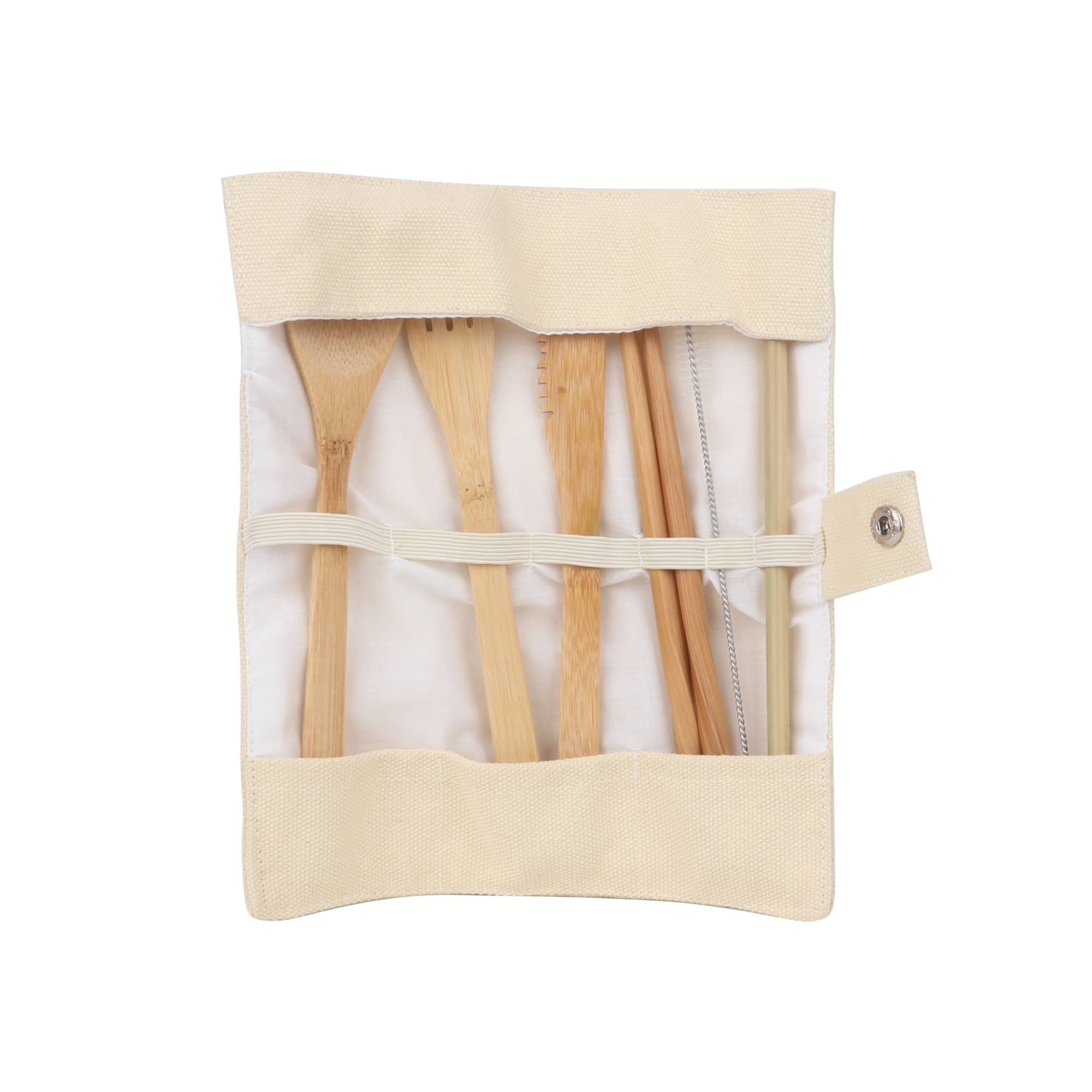 6 pieces Bamboo Cutlery Set - PCH165 Image 