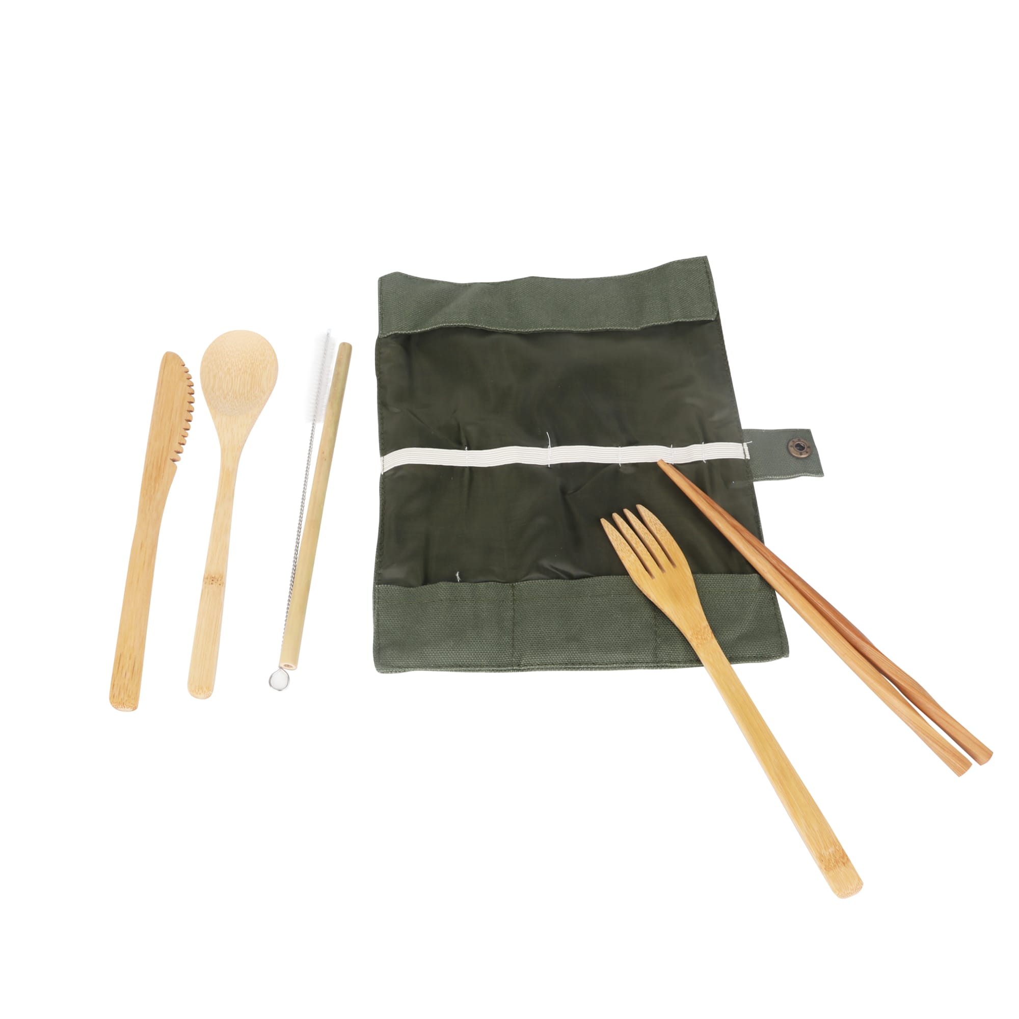 6 pieces Bamboo Cutlery Set - PCH165 Image 